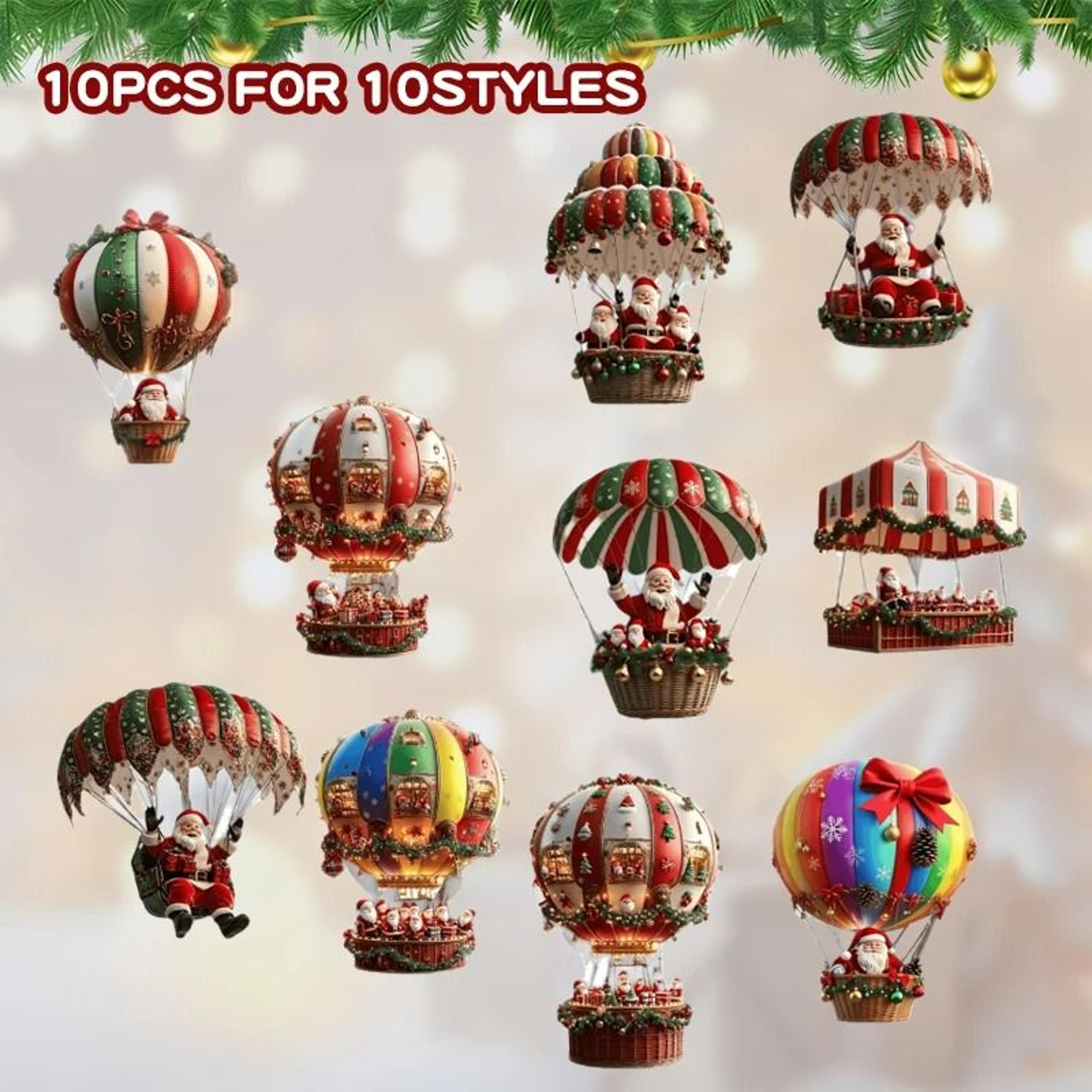 10pcs set 2d christmas tree hanging ornaments festive xmas pendants