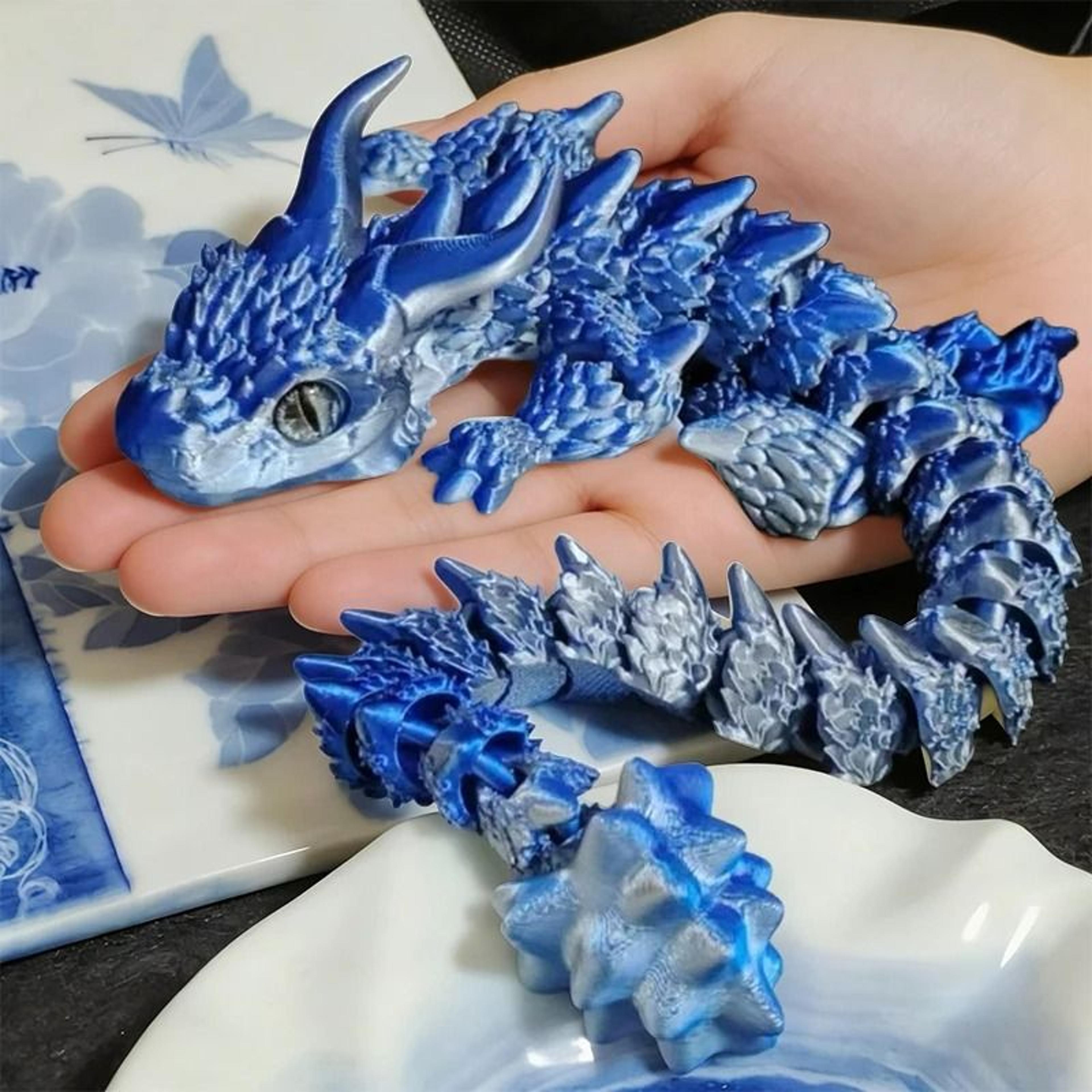 3d printed articulated magic dragon model movable joint figurine