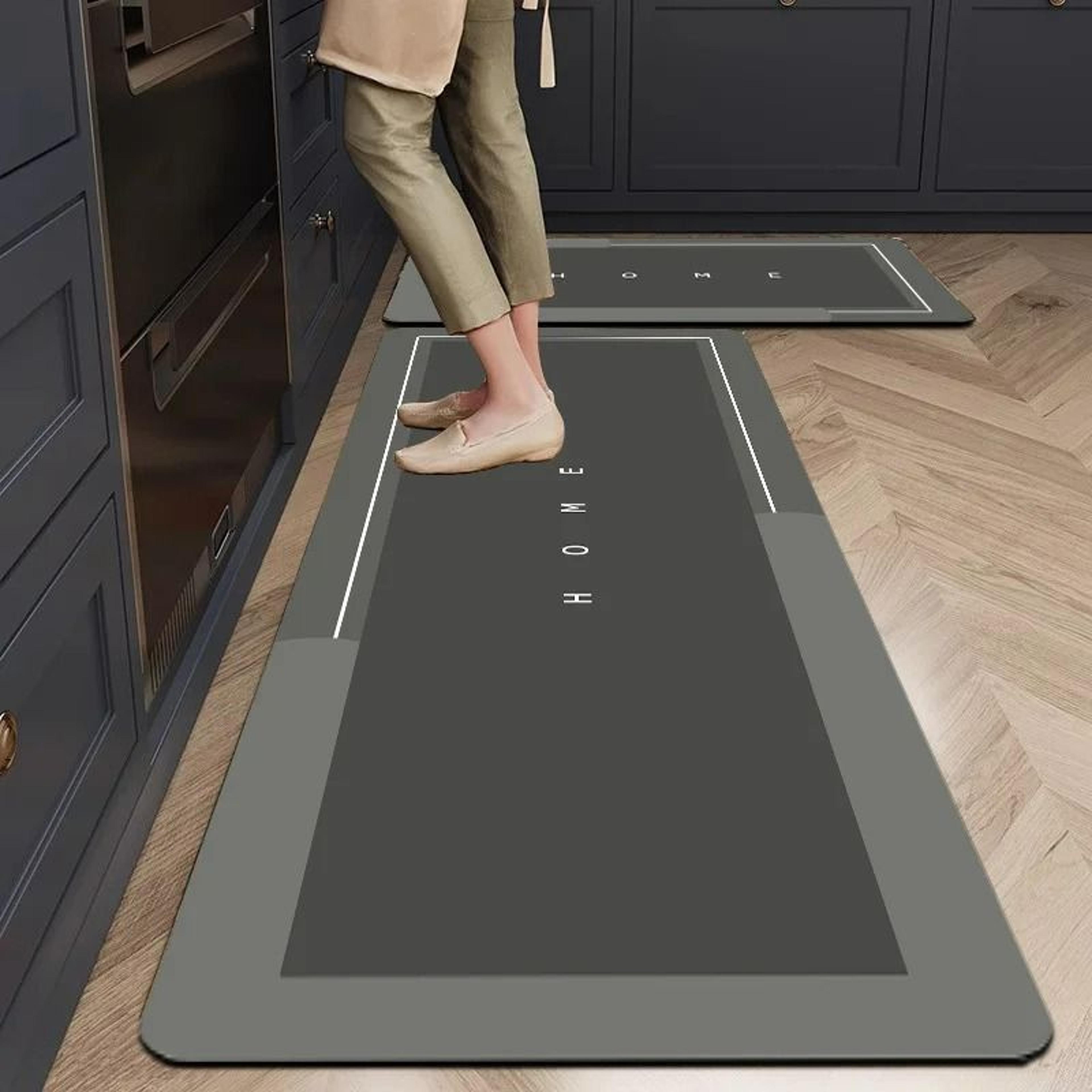 2pcs set diatomite quick-dry absorbent kitchen & bath mats