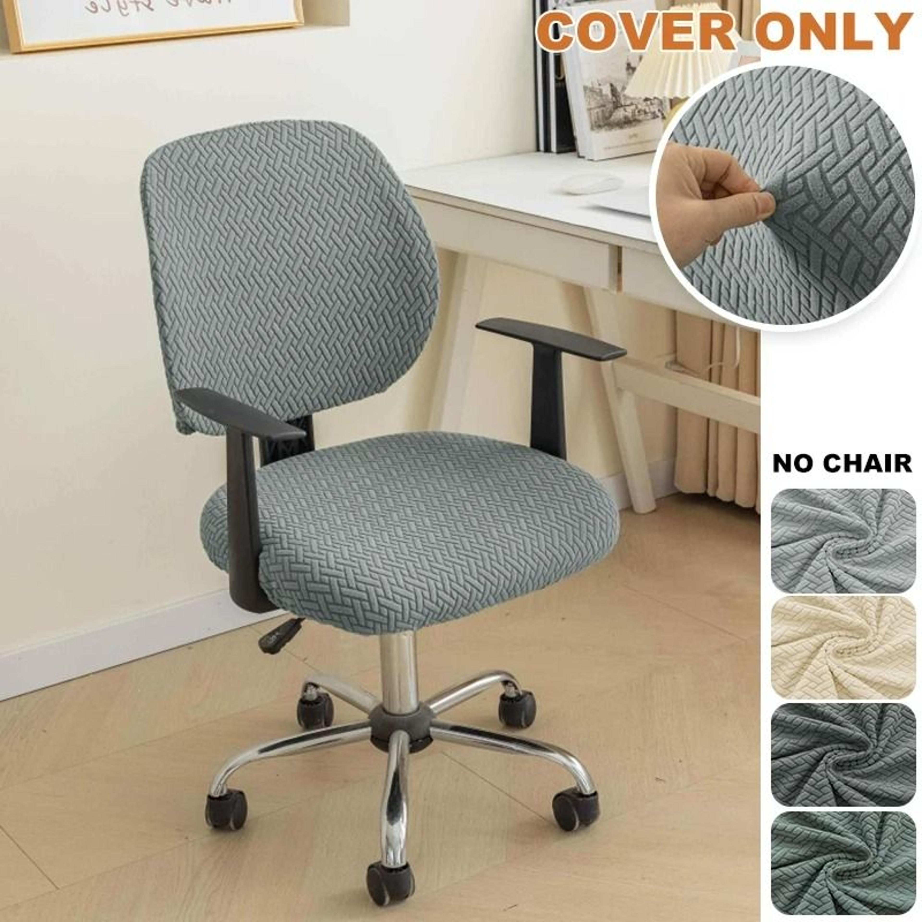 2-piece split grid office chair cover set