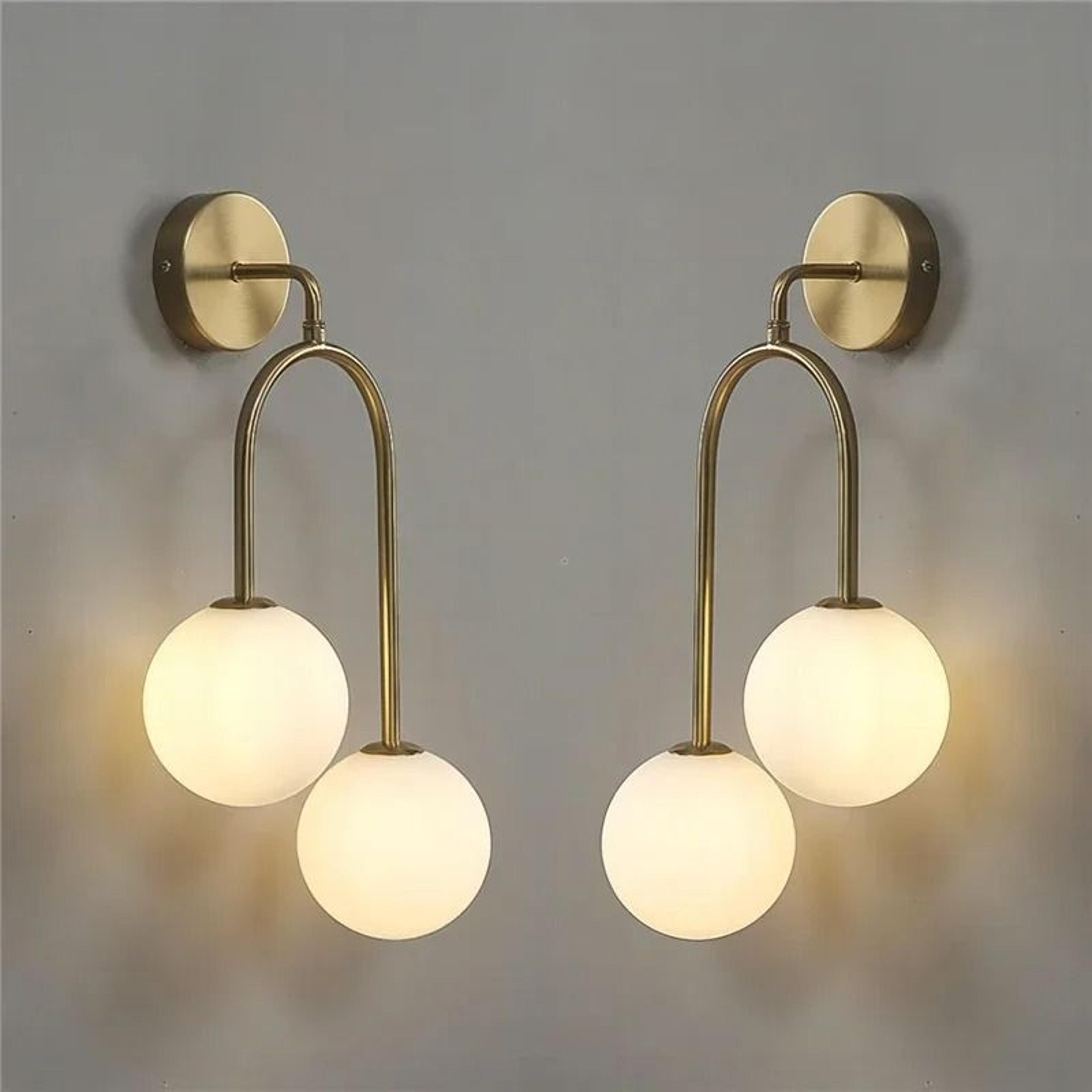 nordic minimalist glass globe wall sconce