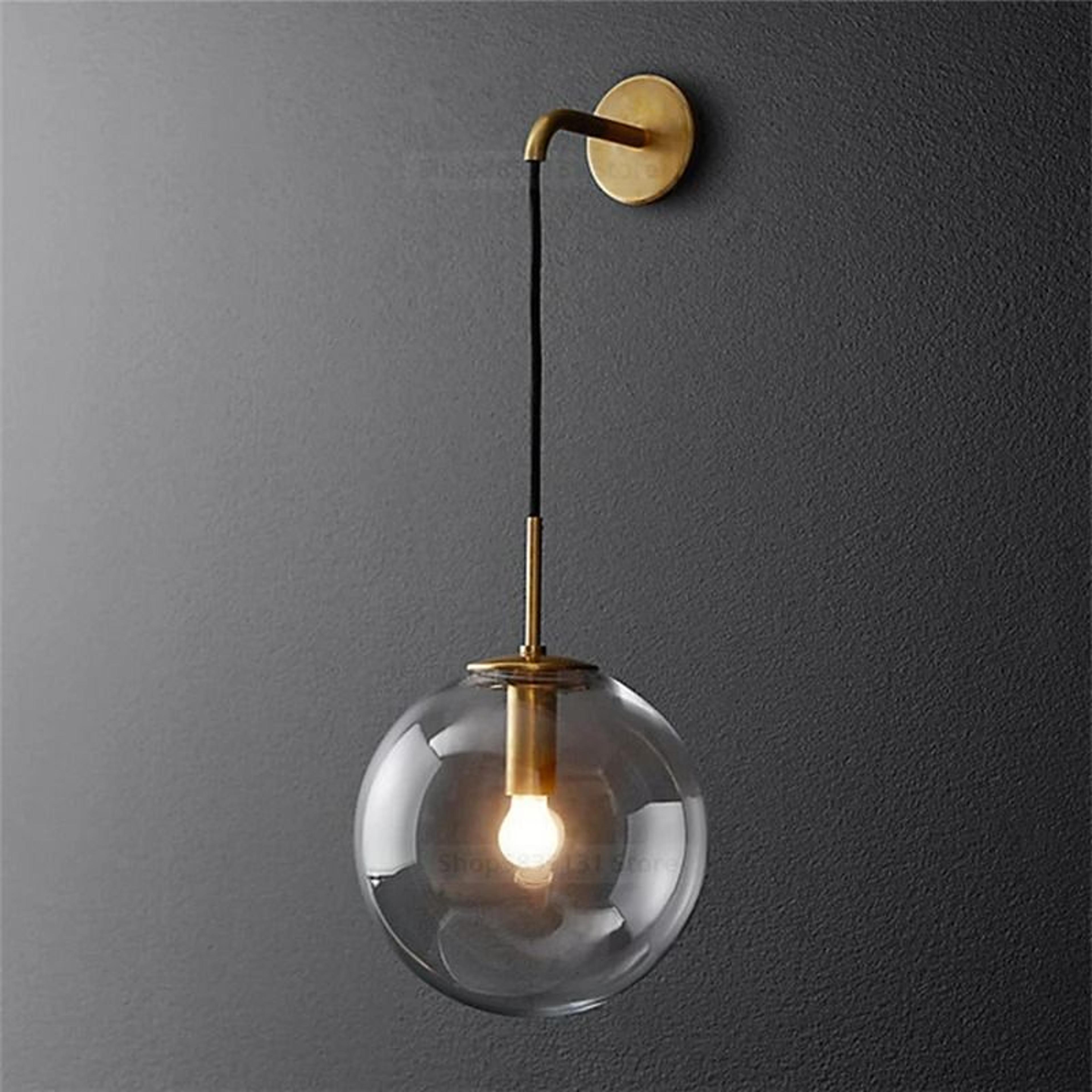nordic modern vintage glass globe wall sconce