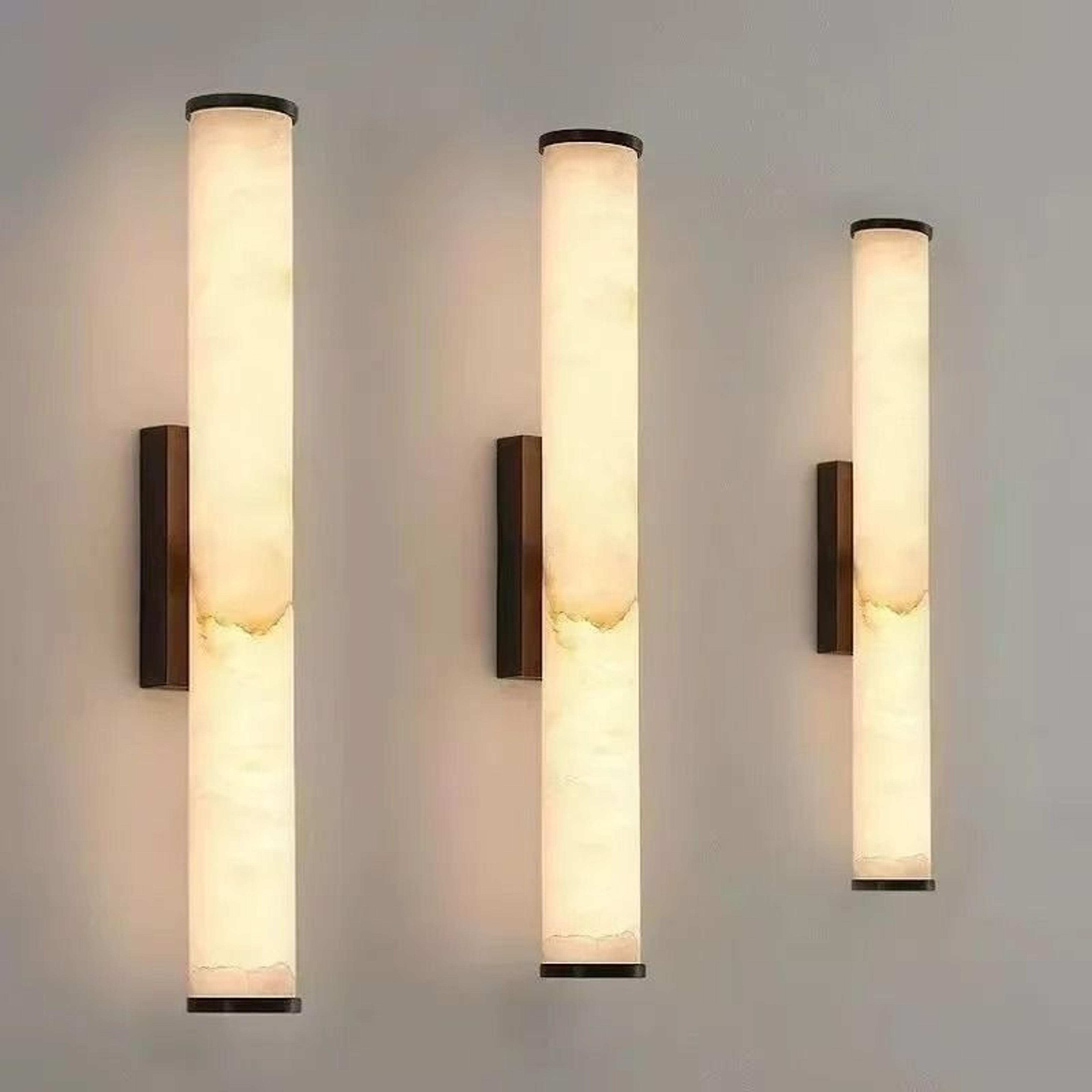 imitation cloud stone long strip wall sconce