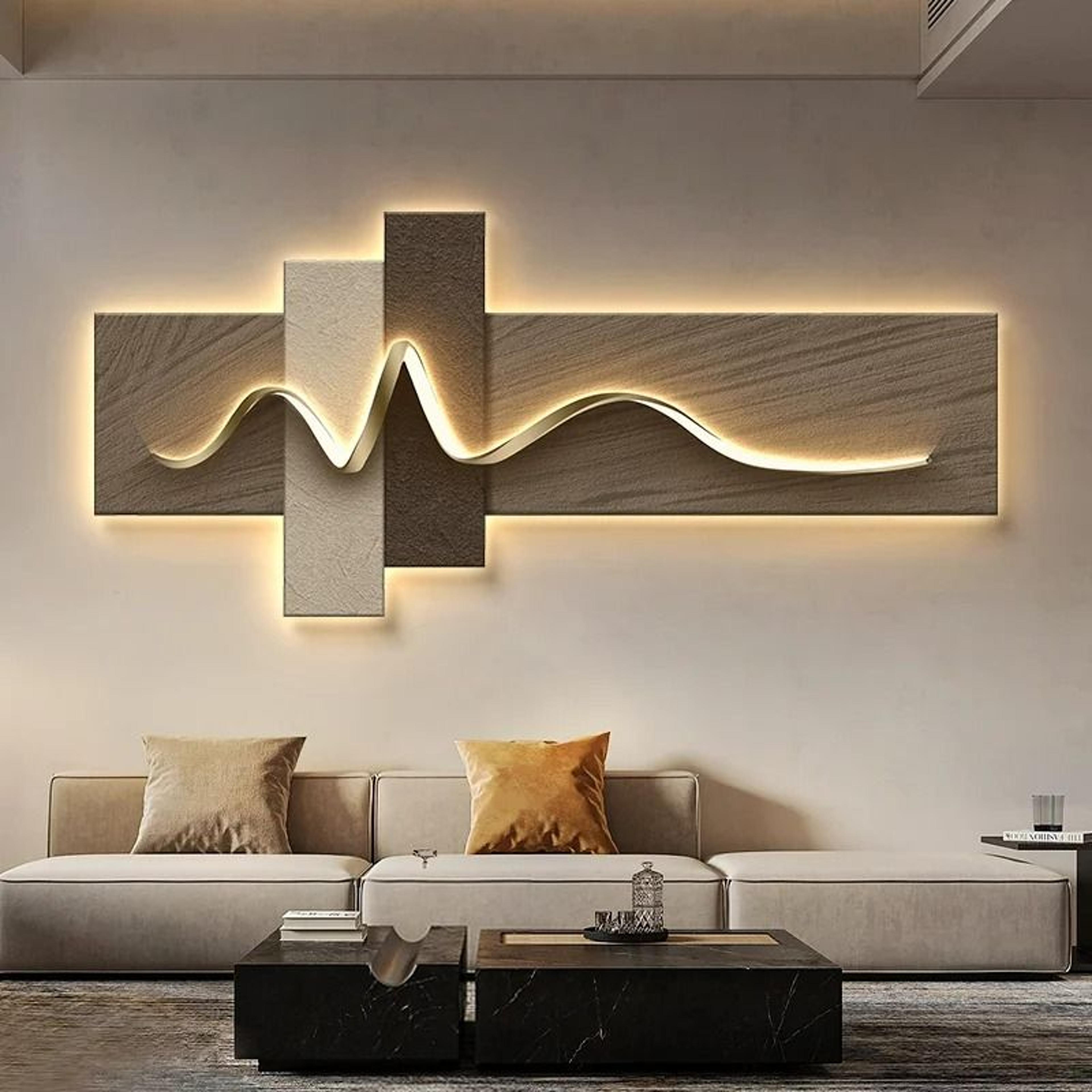 modern wabi-sabi light luxury led mural art wall lamp