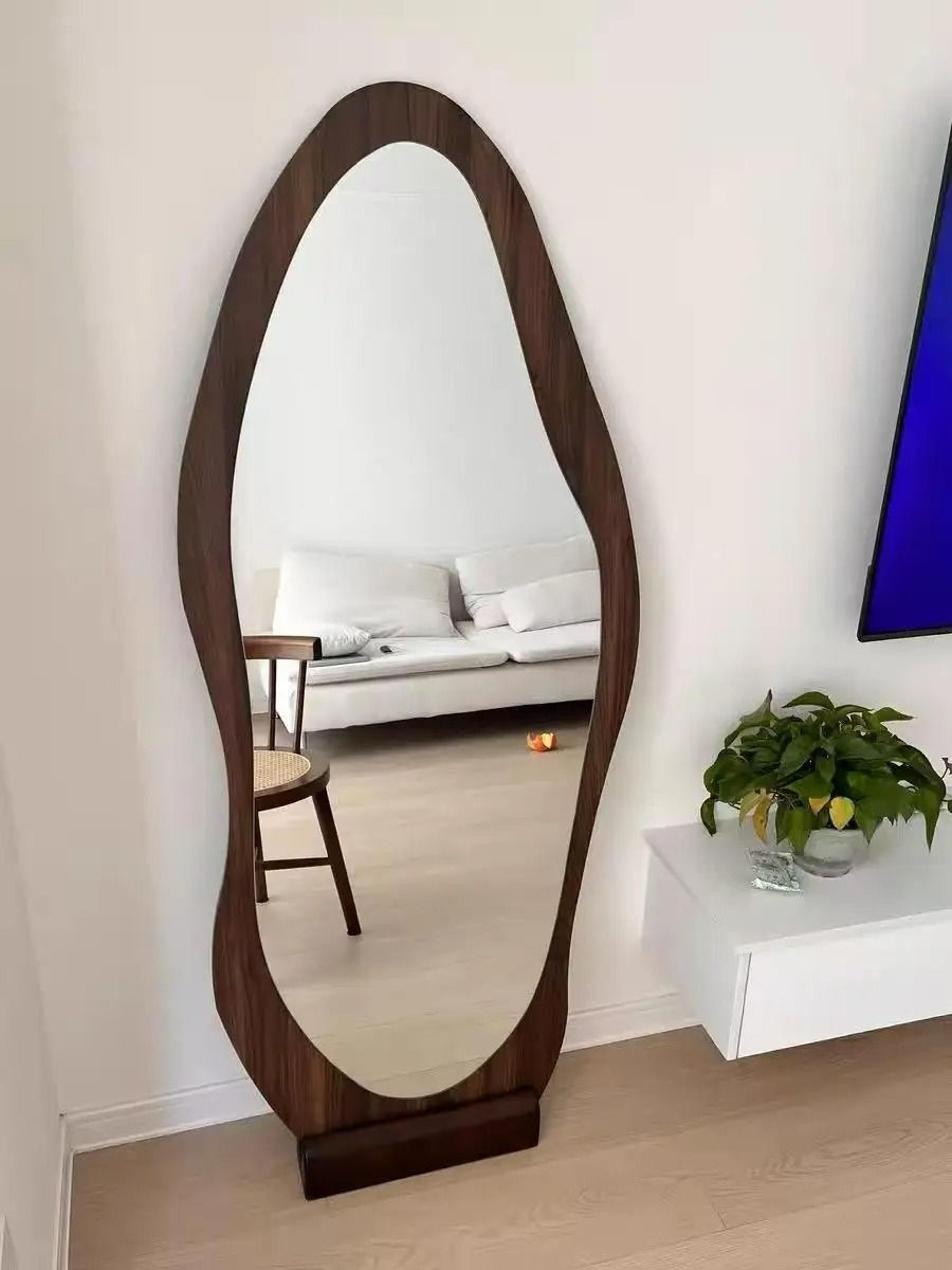 modern asymmetric full-body floor & wall mirror