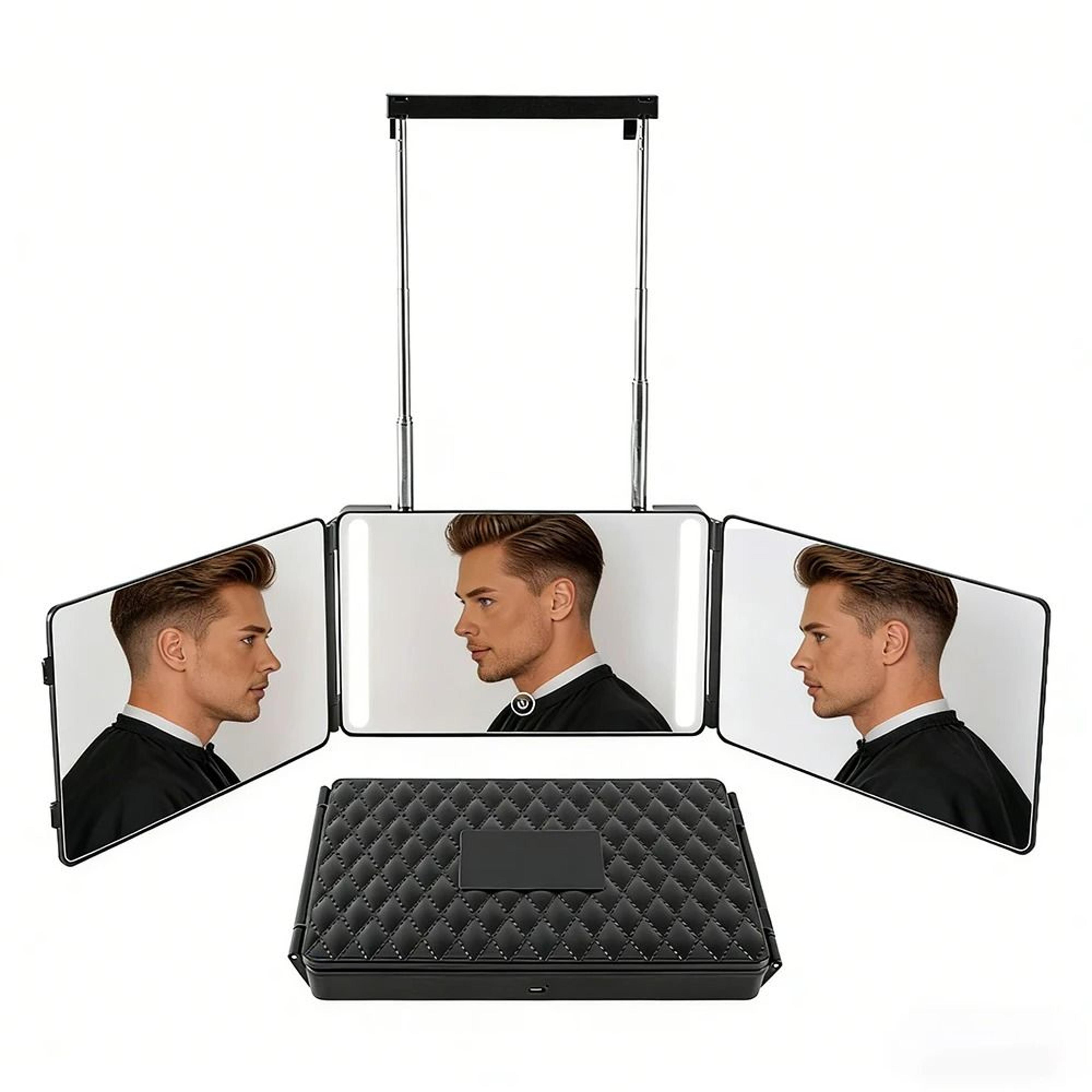 3-way 360° led self-haircut & barber mirror