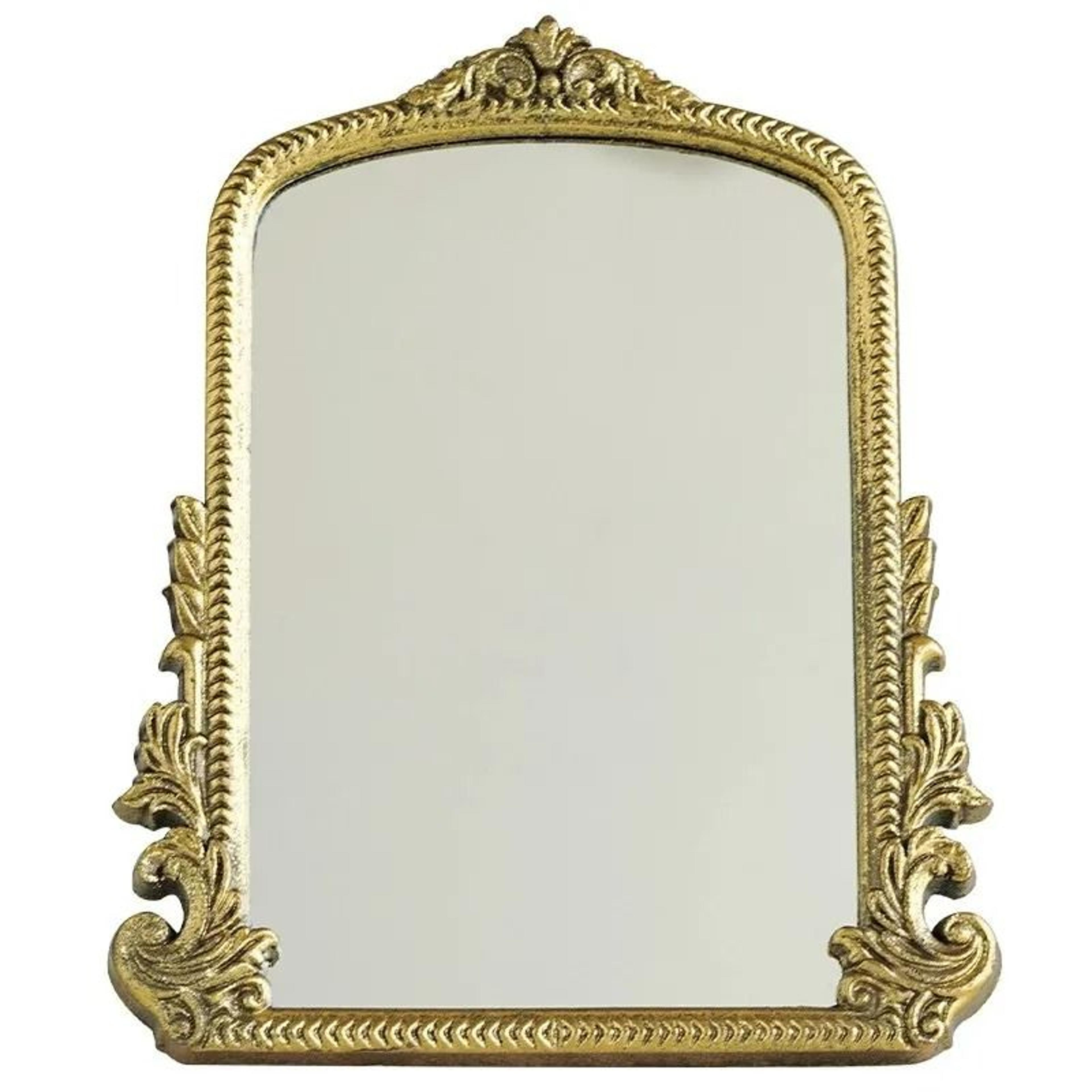 vintage antique gold arch tabletop vanity mirror