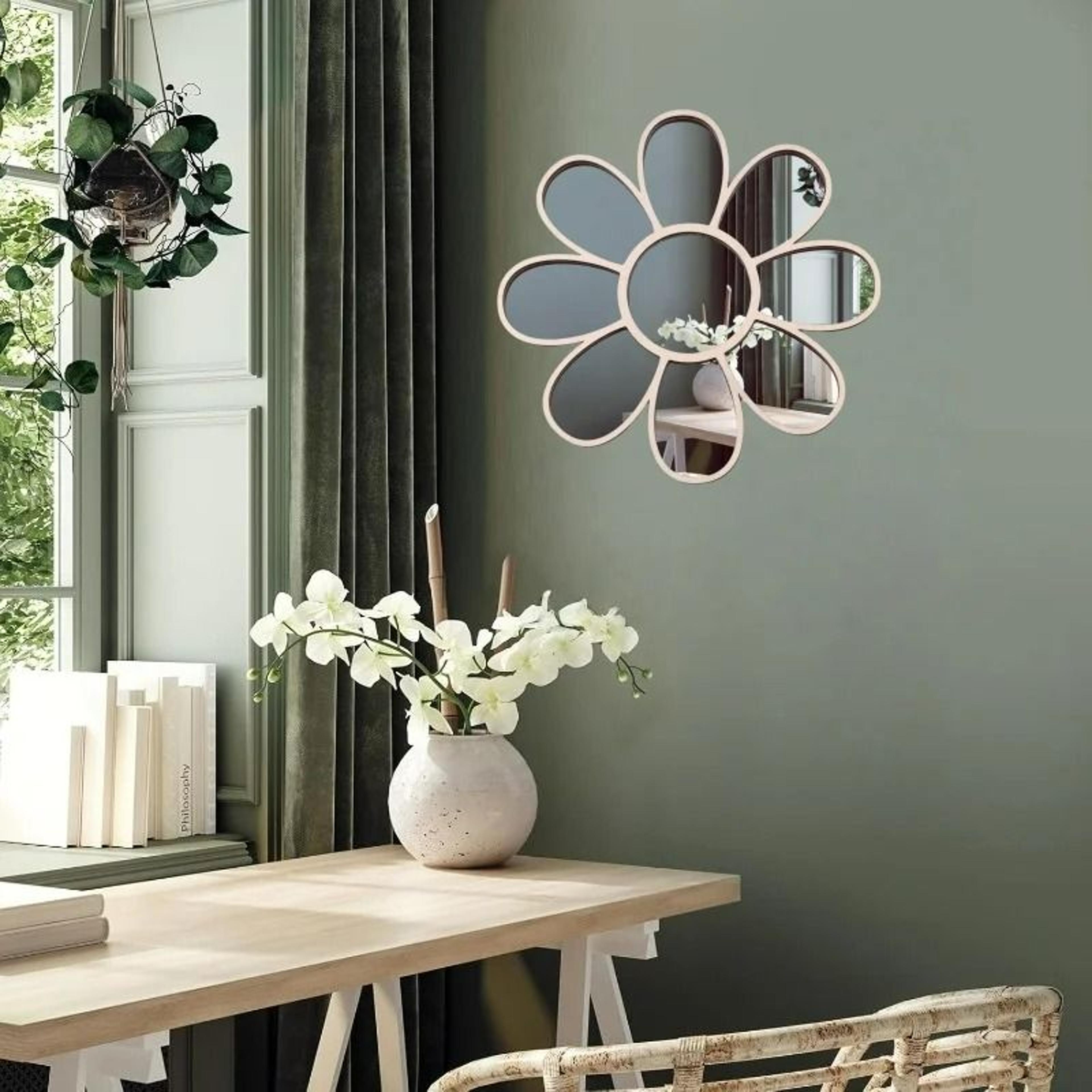 bohemian daisy wall mirror