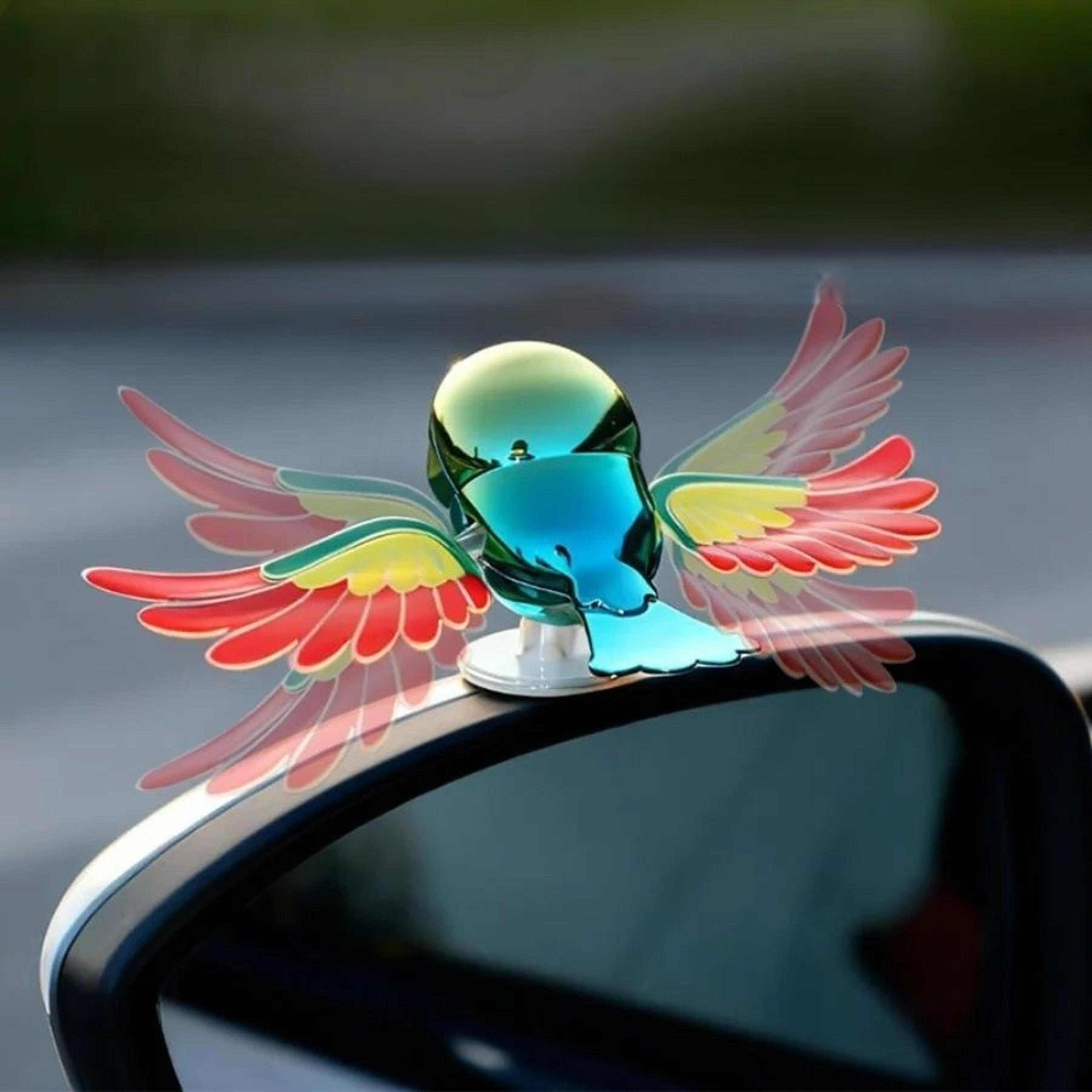kinetic wind-powered flying bird vehicle ornament