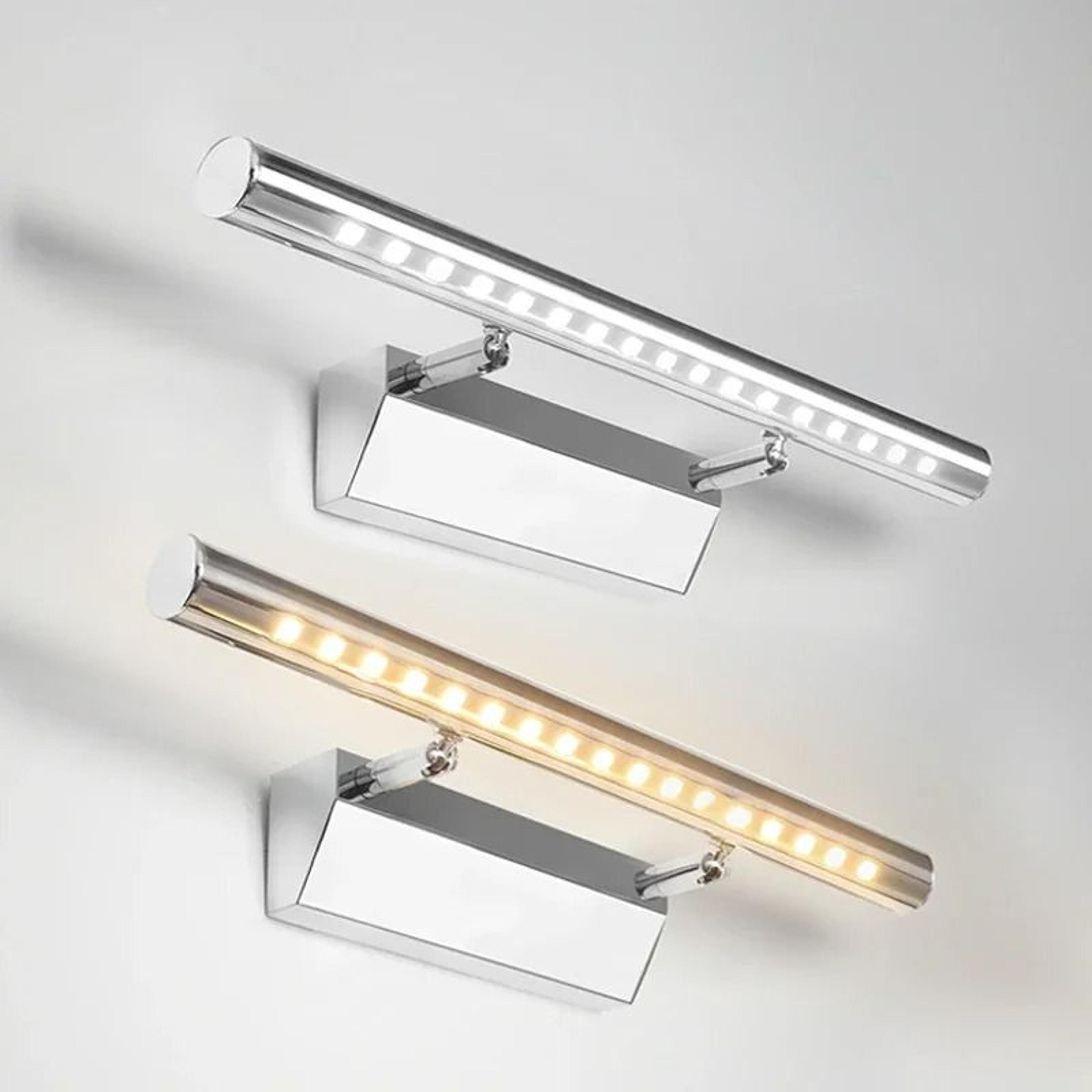 stainless steel led bathroom vanity wall light sconce