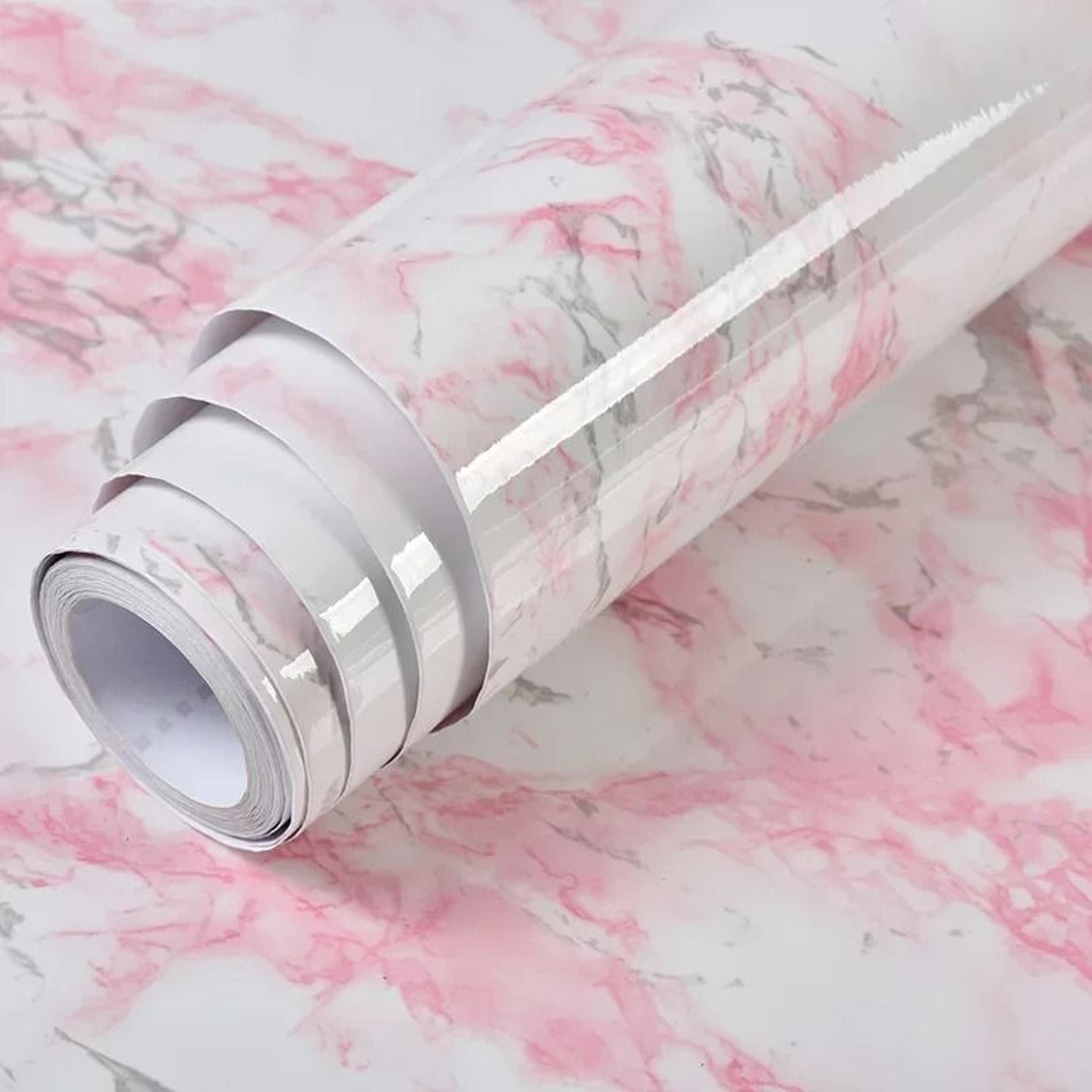 vinyl pink marble peel and stick self-adhesive wallpaper