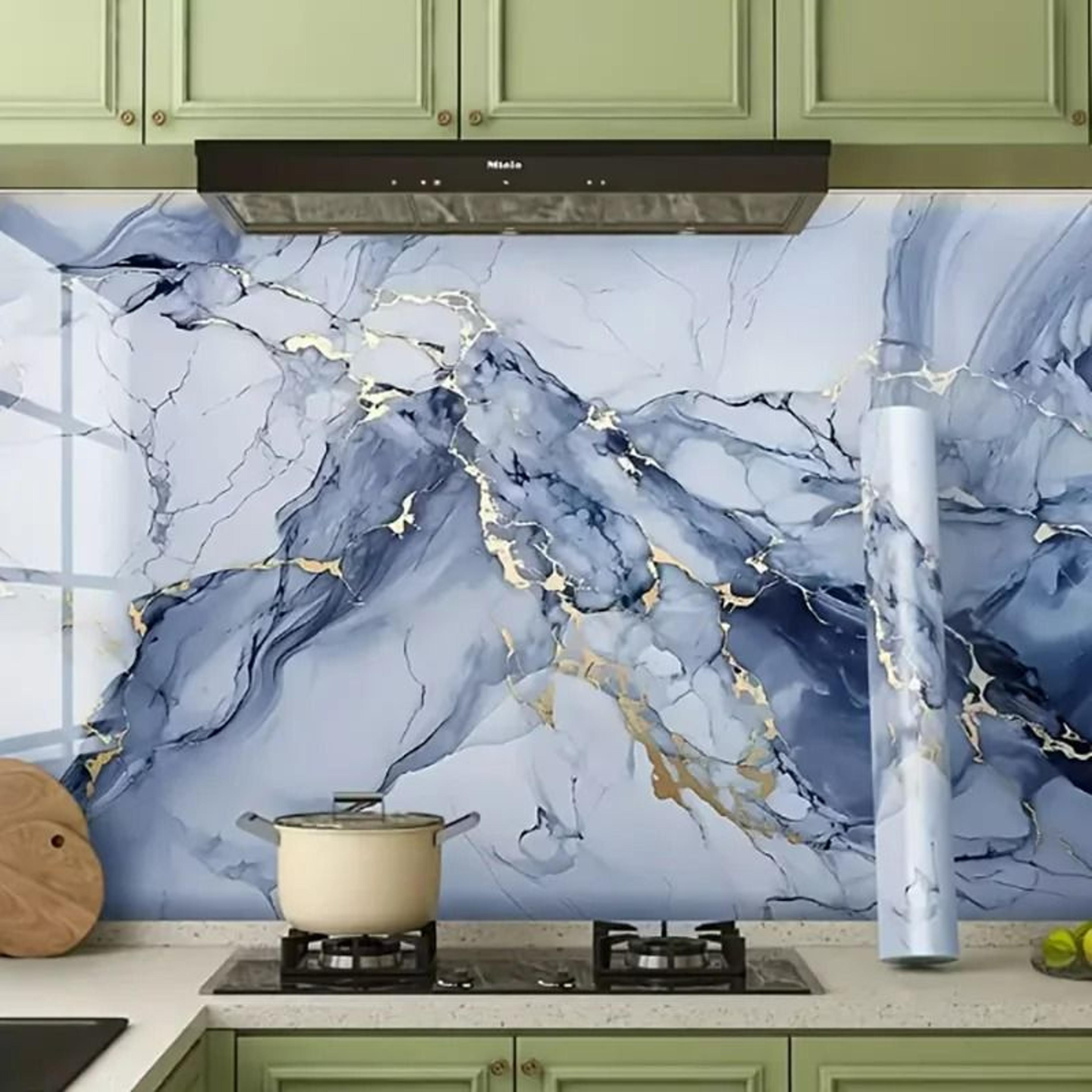 waterproof & oil-proof marble pvc self-adhesive wall contact paper