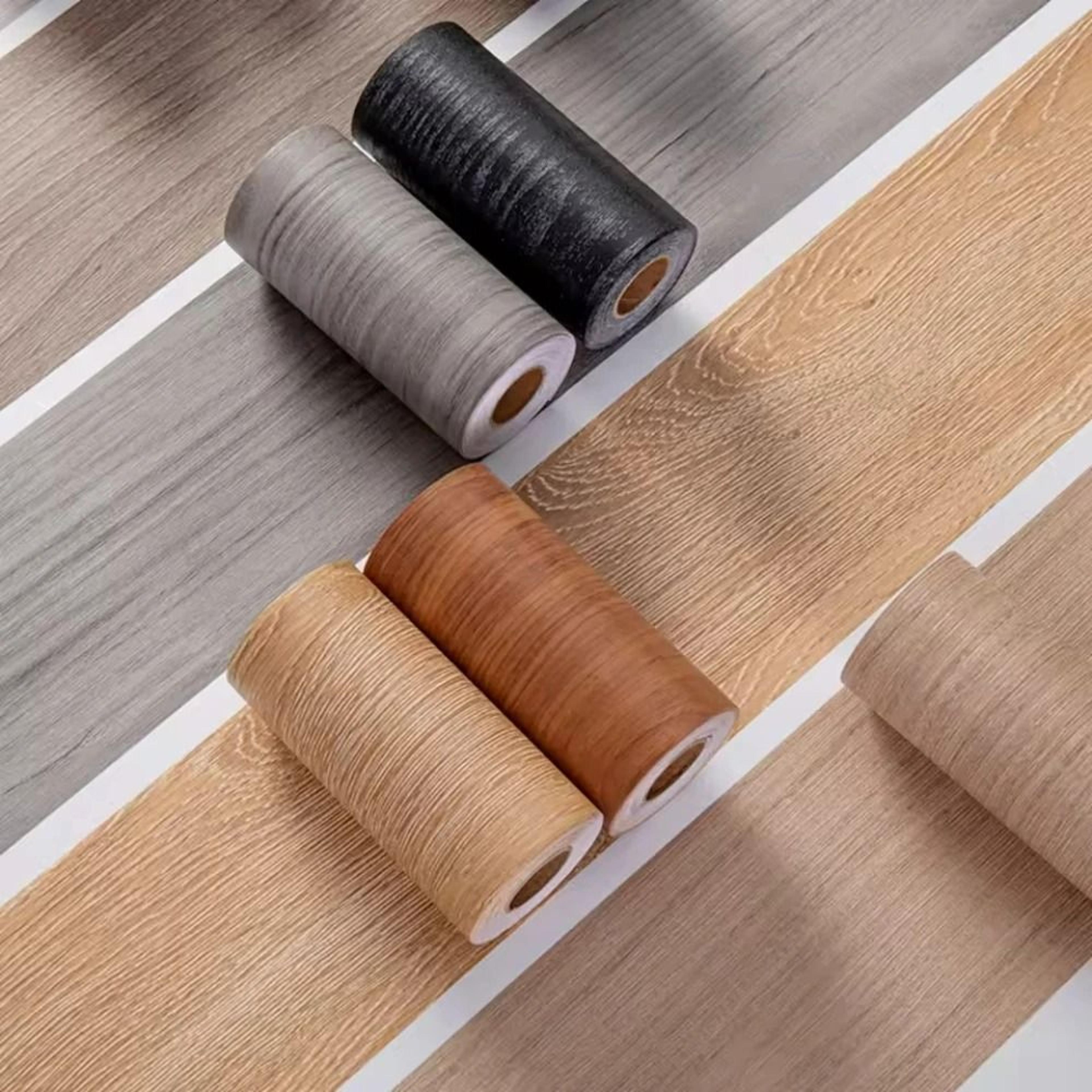 thickened imitation wood grain skirting line wall sticker