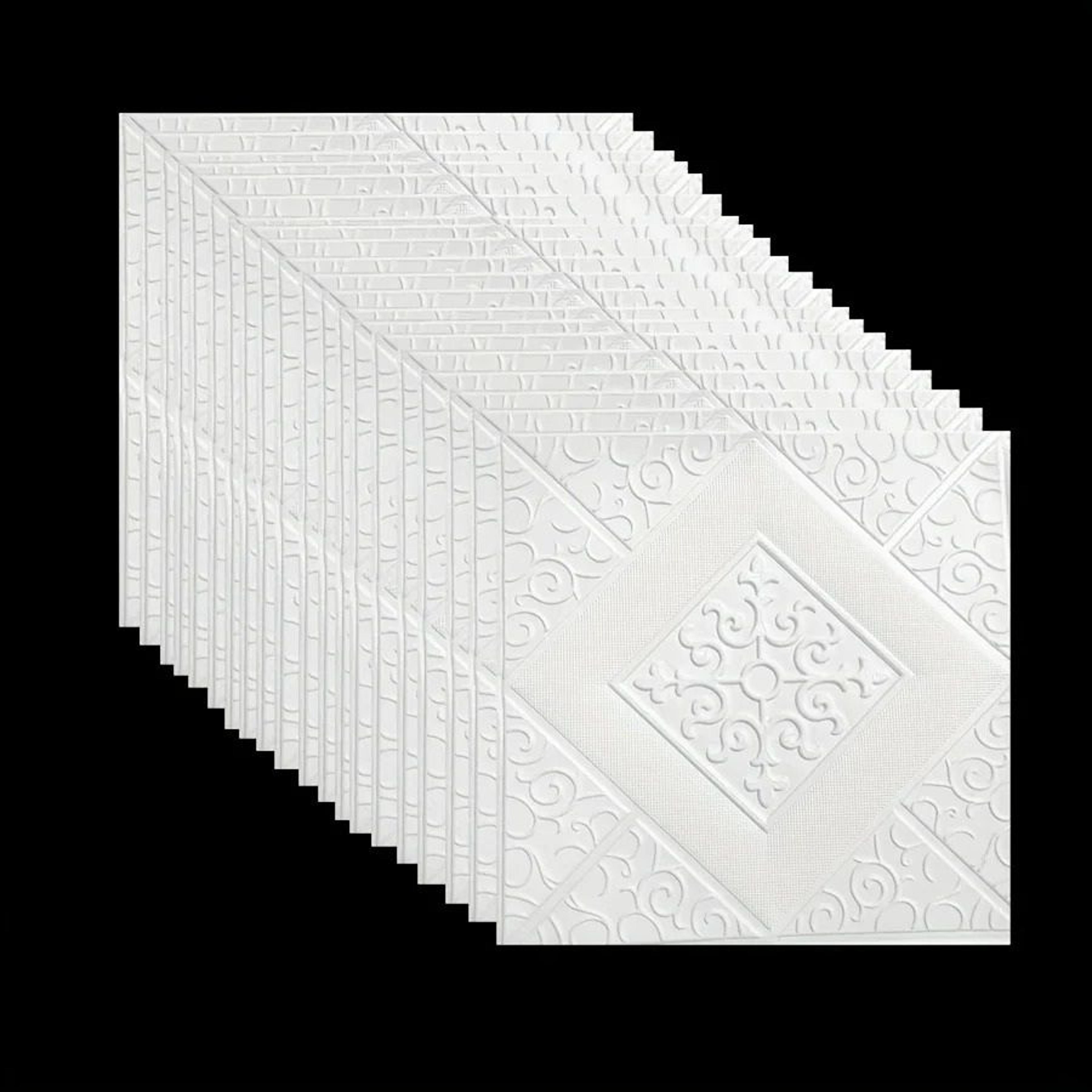 20-pack 3d ceiling & wall waterproof foam panel stickers