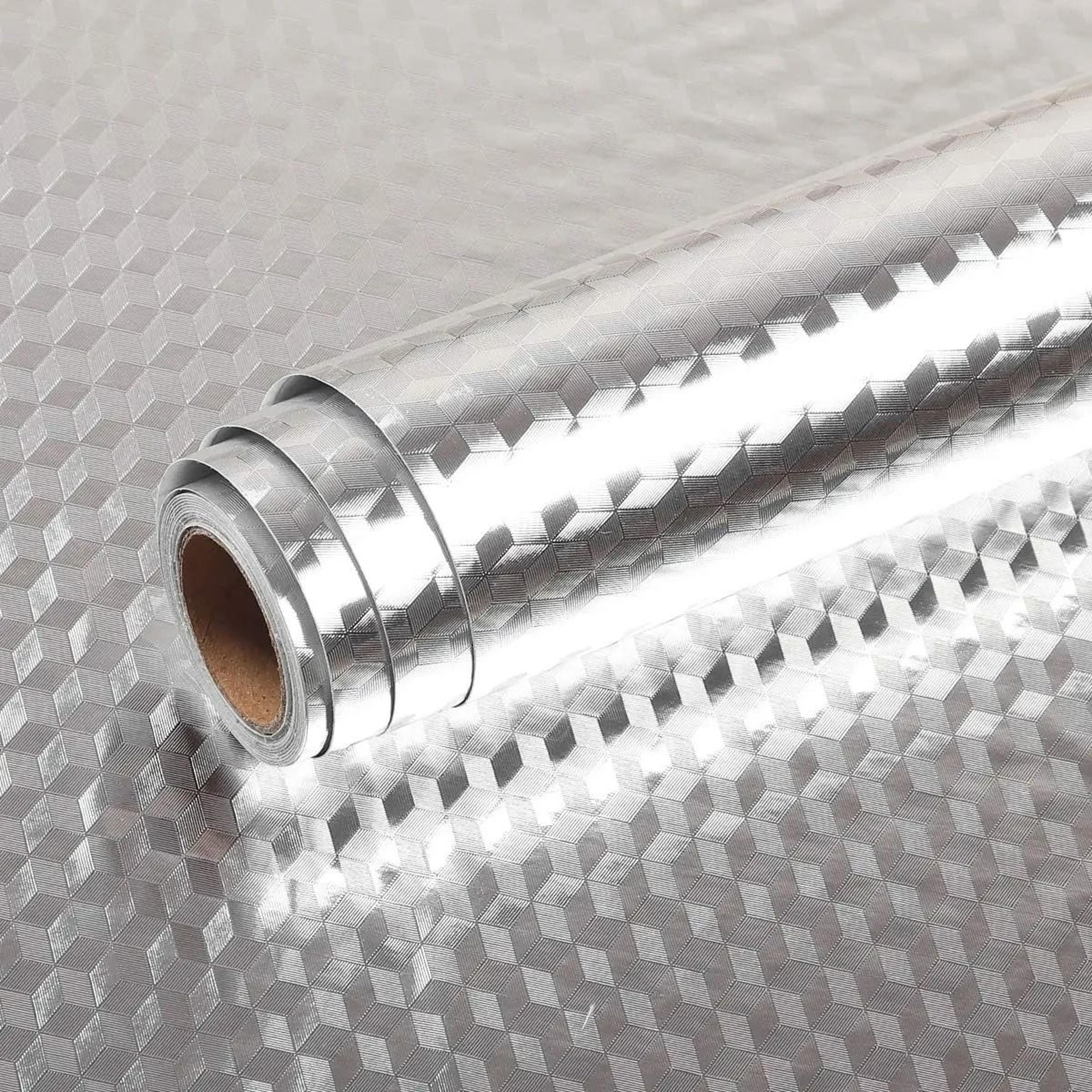 brushed silver metallic fireproof & waterproof self-adhesive vinyl film