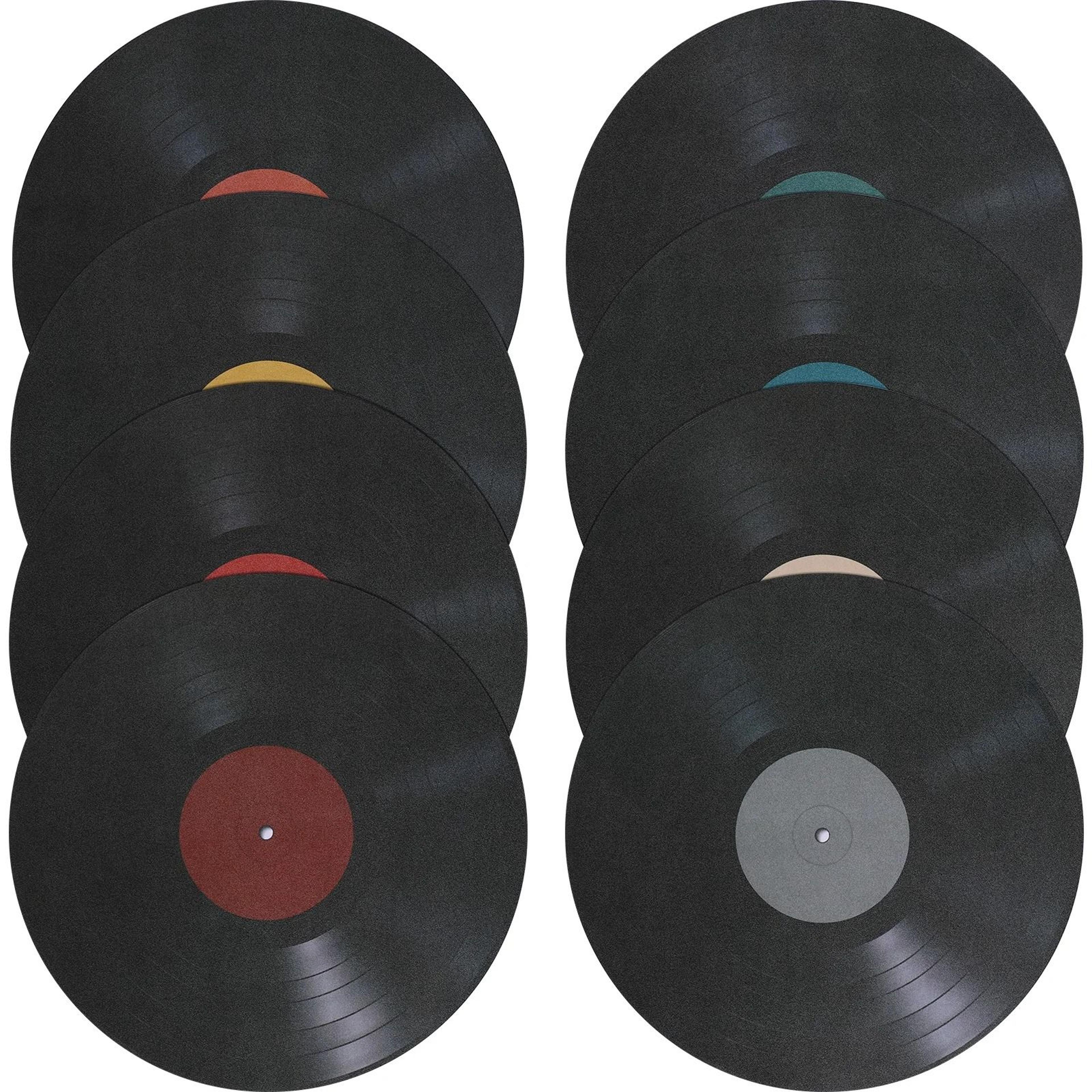 8-pack retro vinyl record wall sticker decals