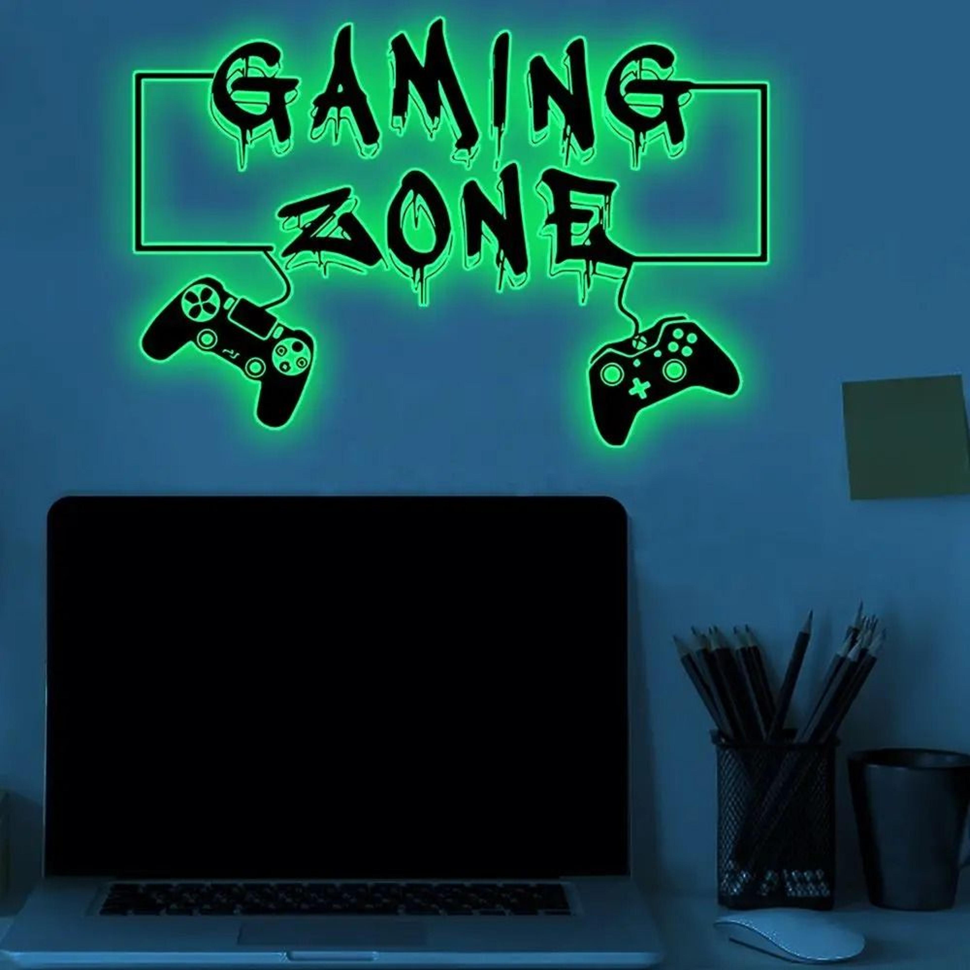 creative luminous glow-in-the-dark game controller wall sticker