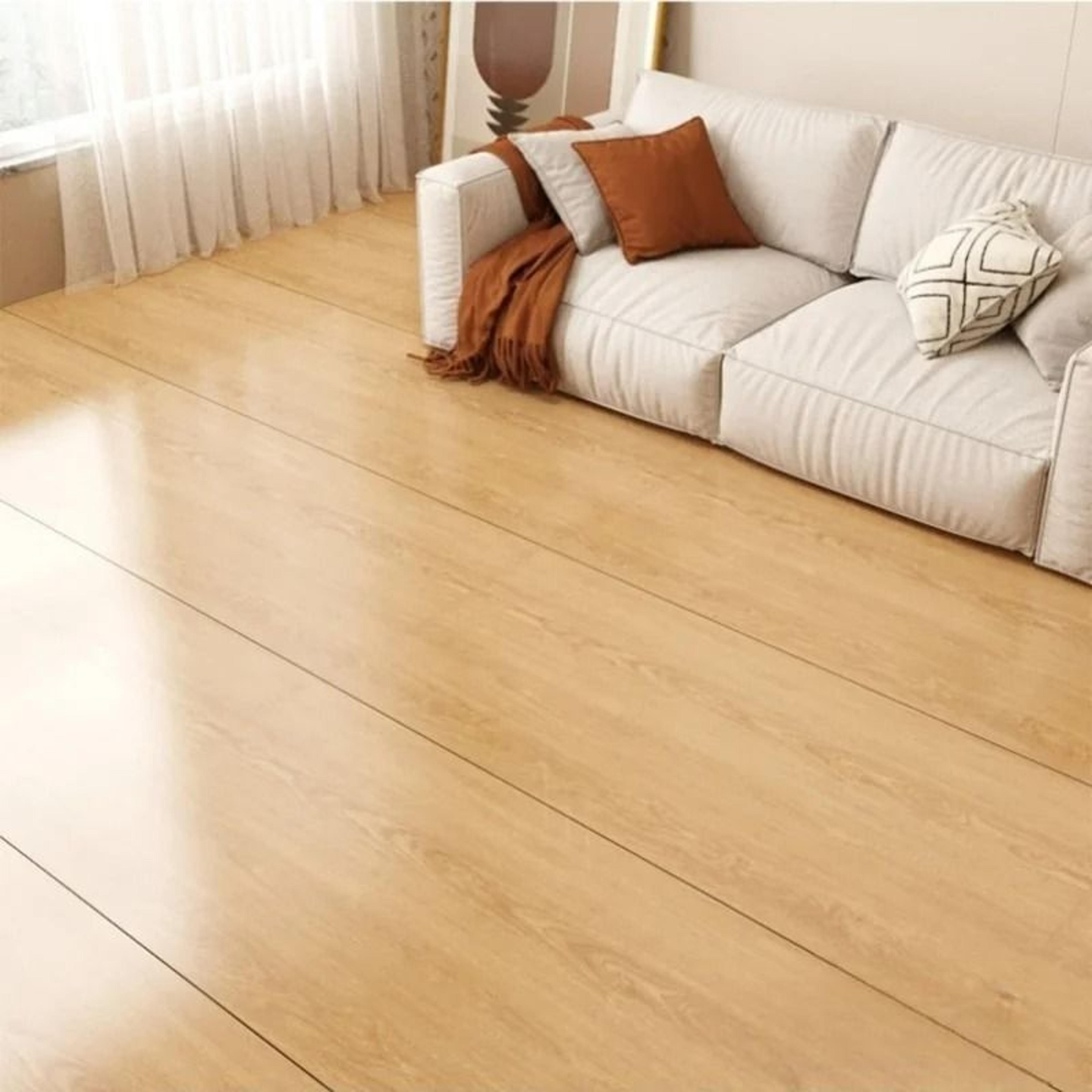 imitation wood grain thickened self-adhesive floor & wall wallpaper