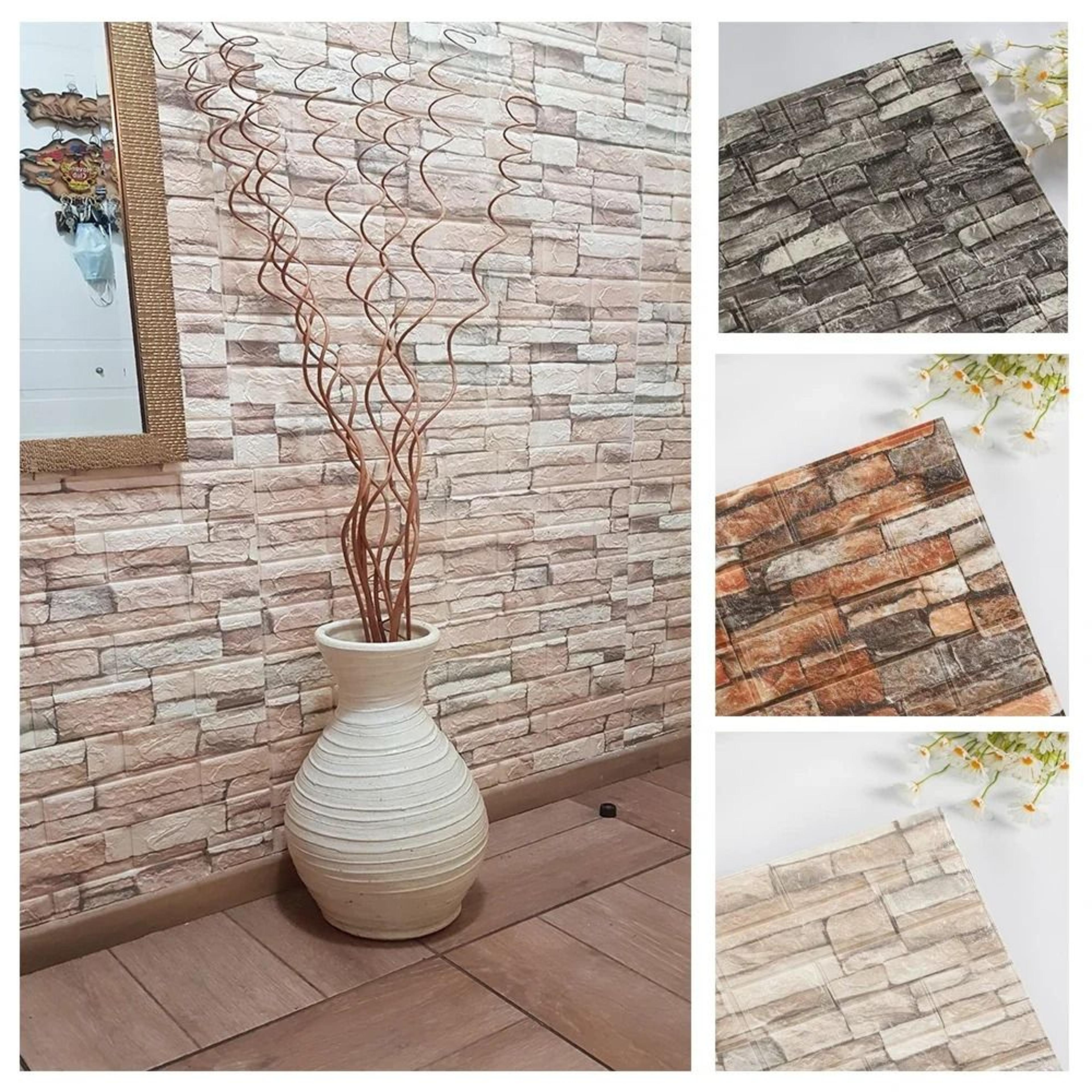 10-pack 3d foam brick waterproof self-adhesive wall stickers