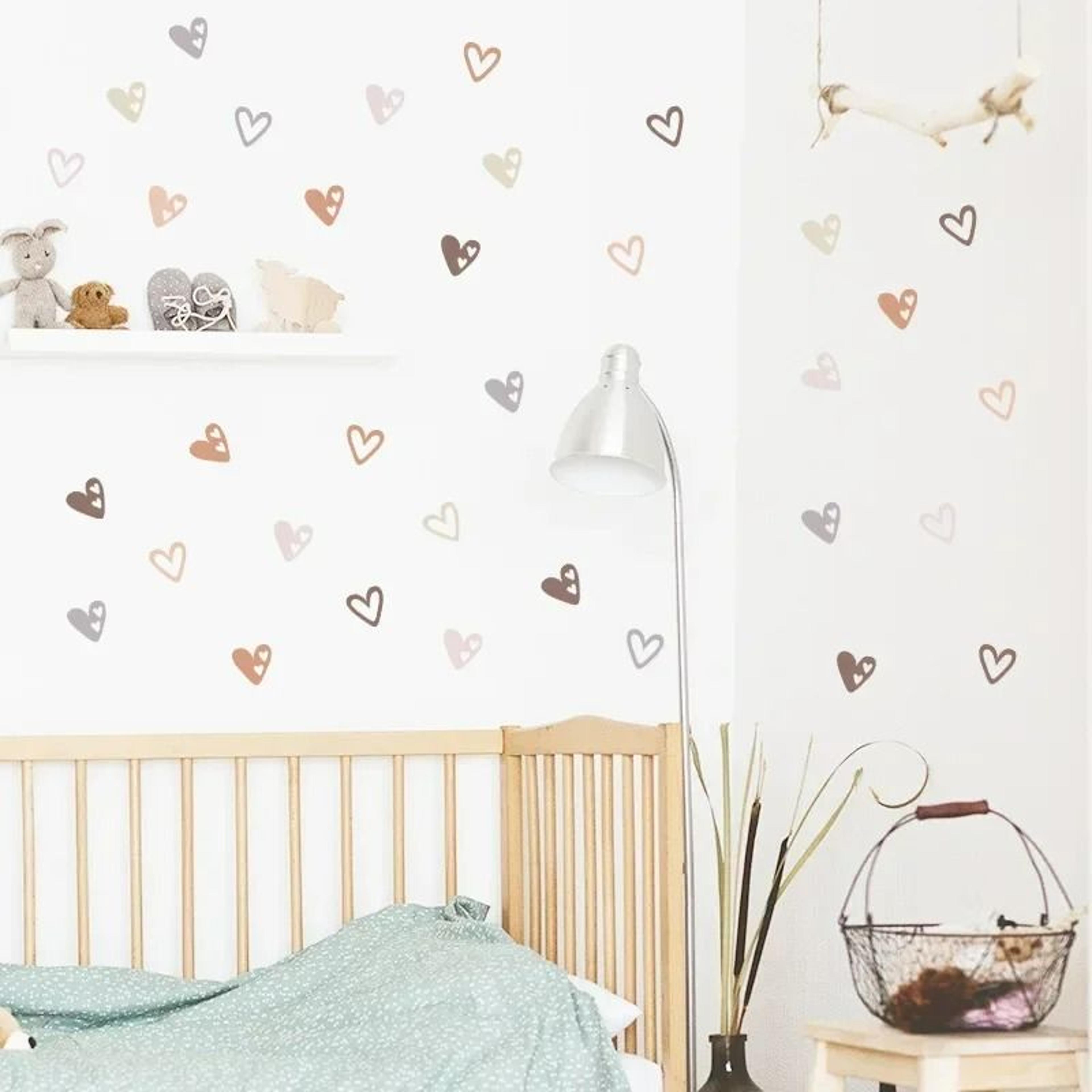 24-piece heart wall sticker decal set