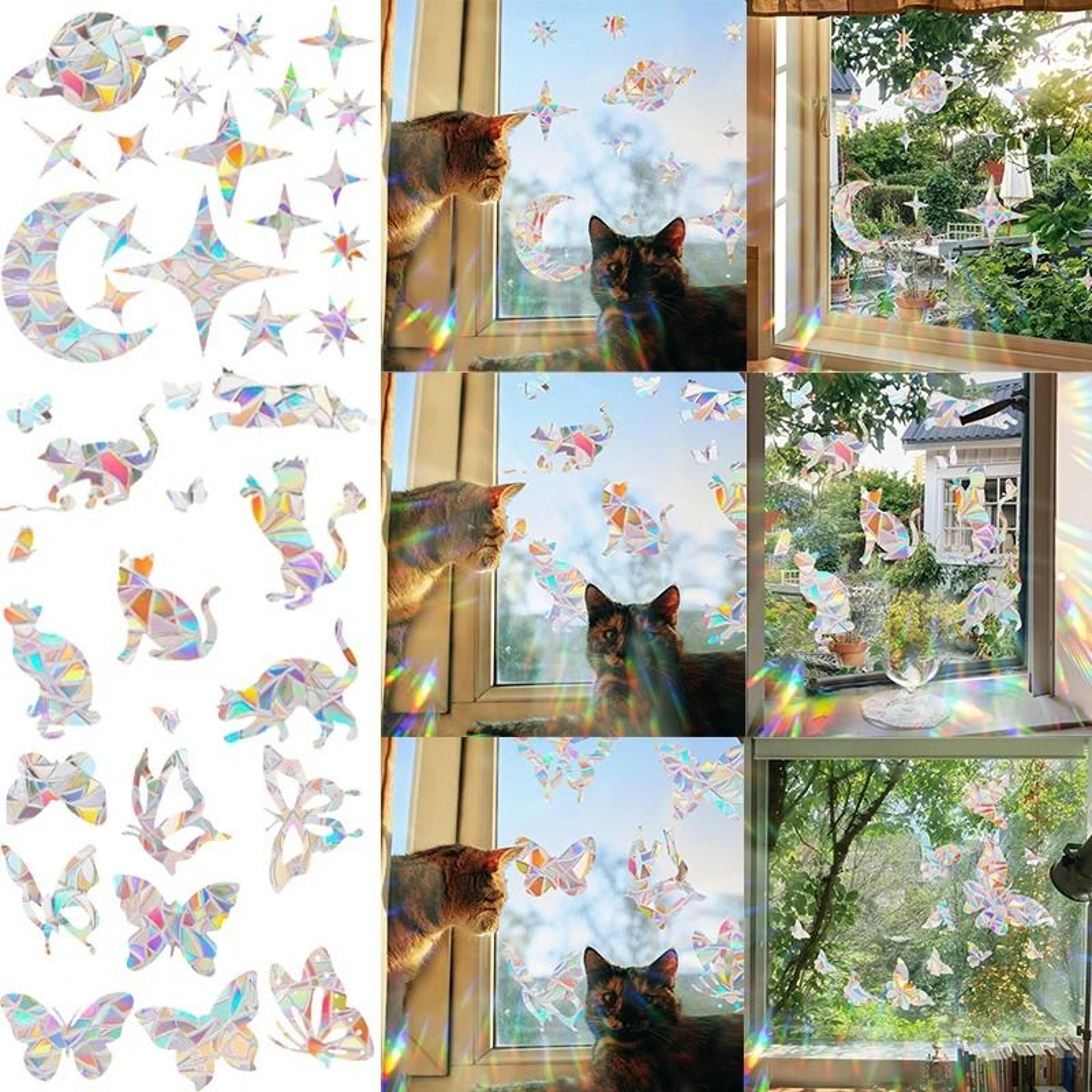 rainbow maker suncatcher electrostatic window prism sticker set