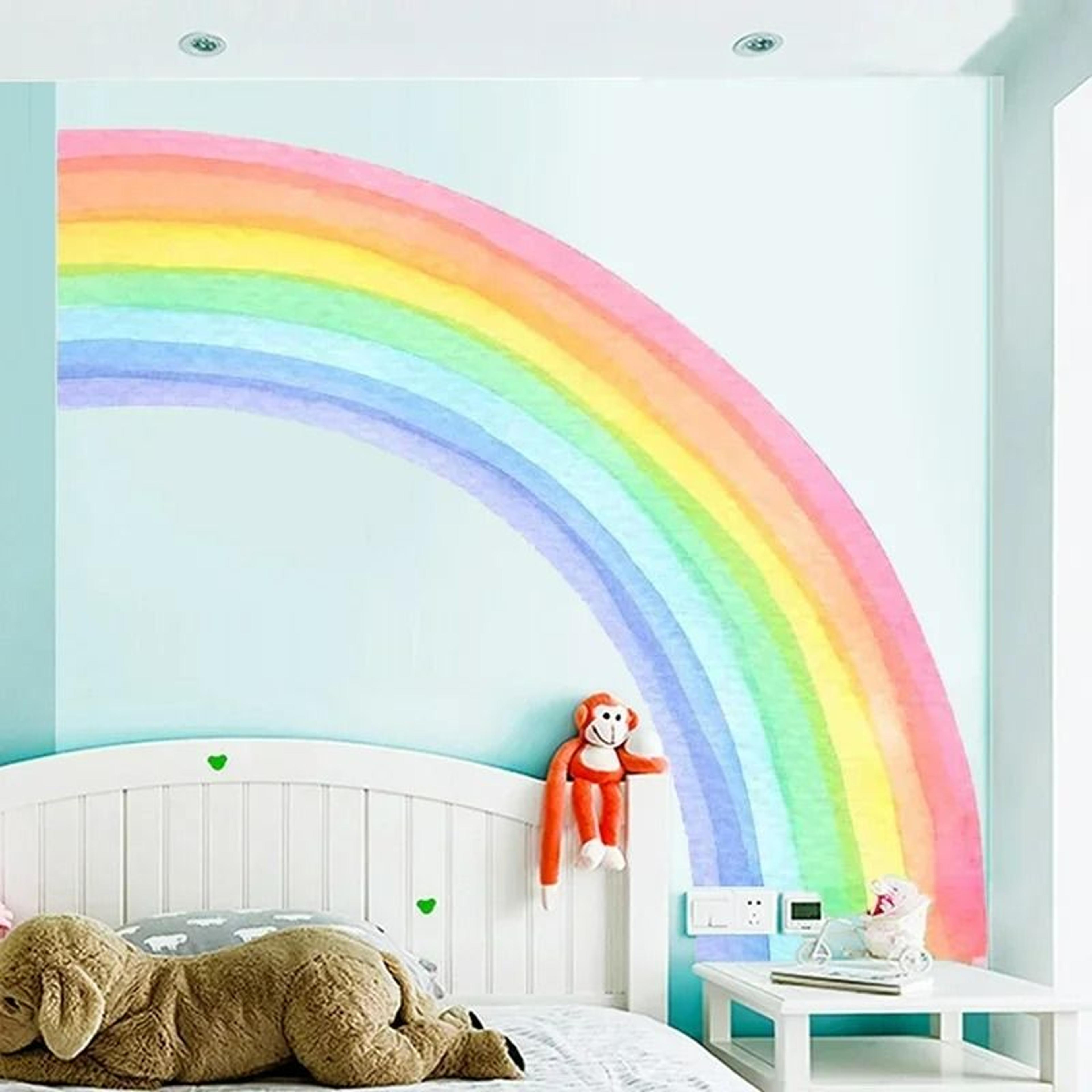 rainbow self-adhesive pvc wall sticker set