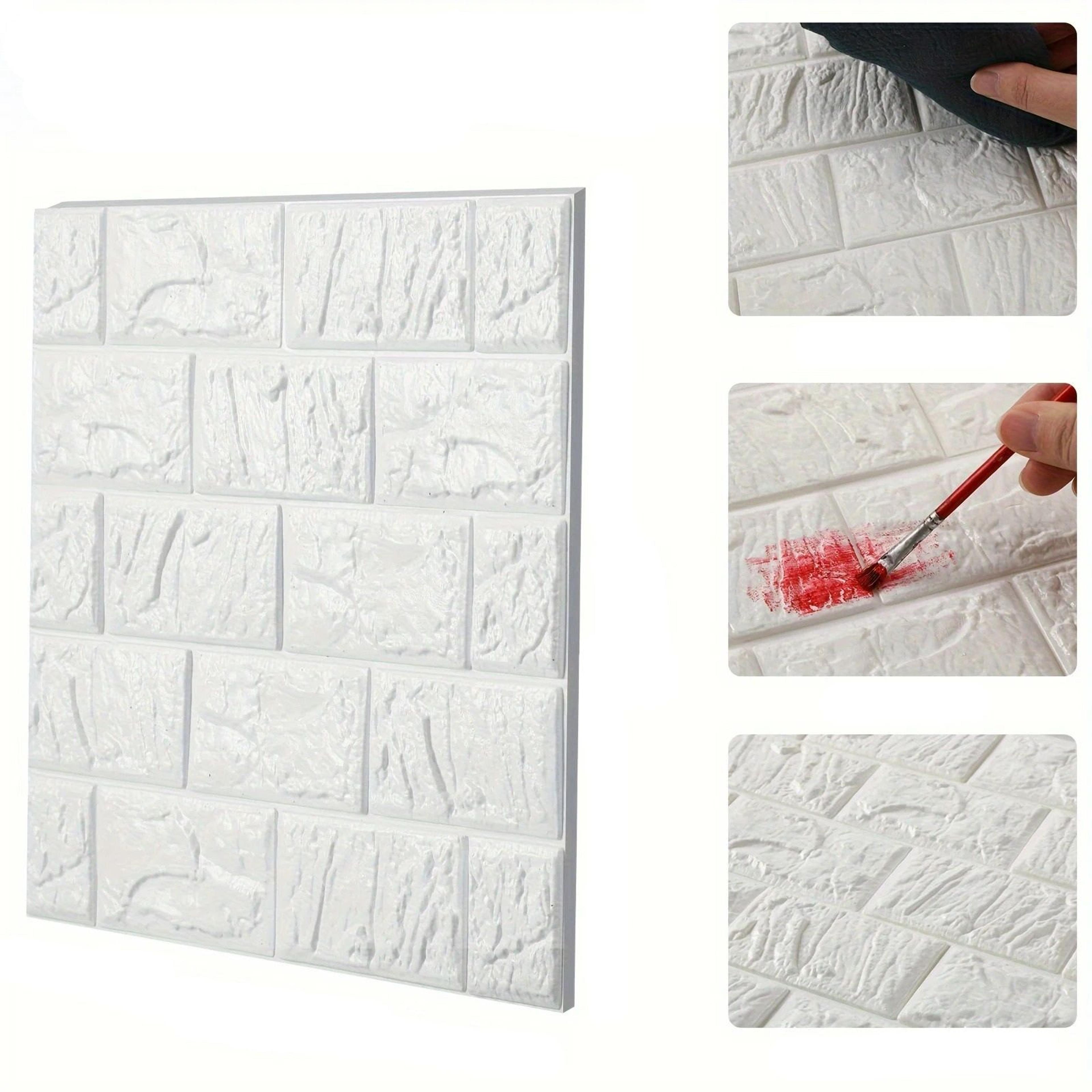 3d faux brick self-adhesive wall panels