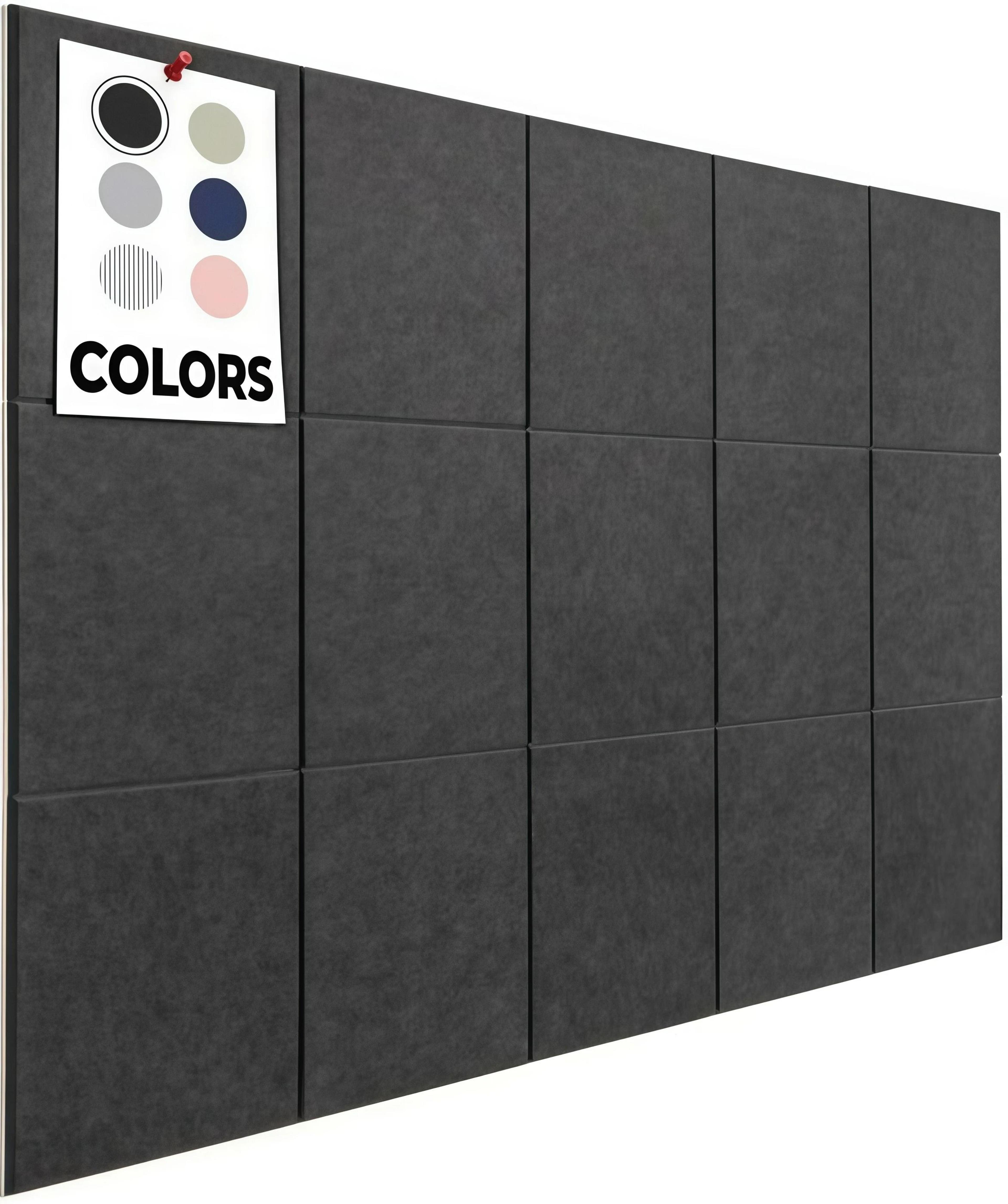 6-pack large self-adhesive felt bulletin board tiles