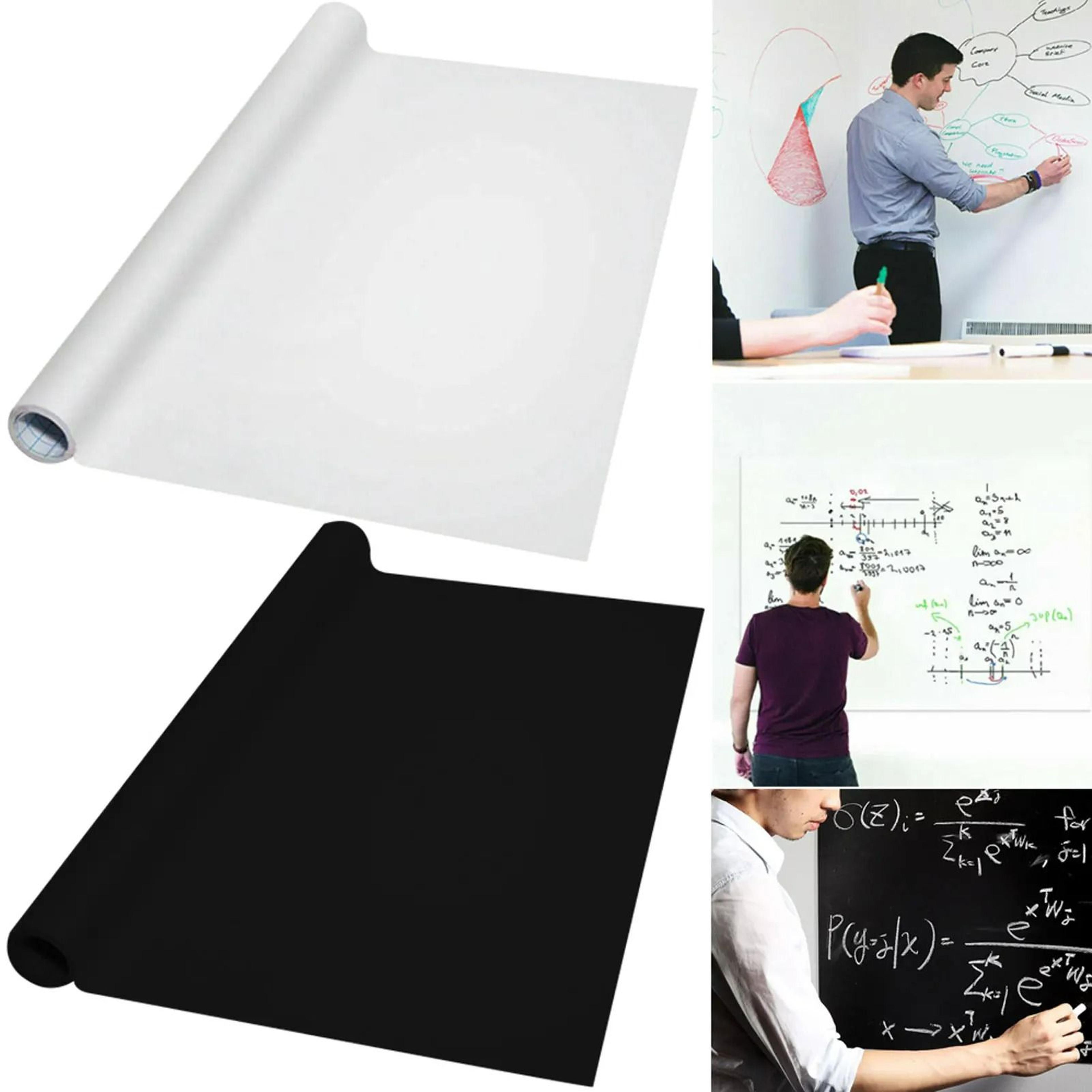 self-adhesive erasable chalkboard & whiteboard wall sticker roll