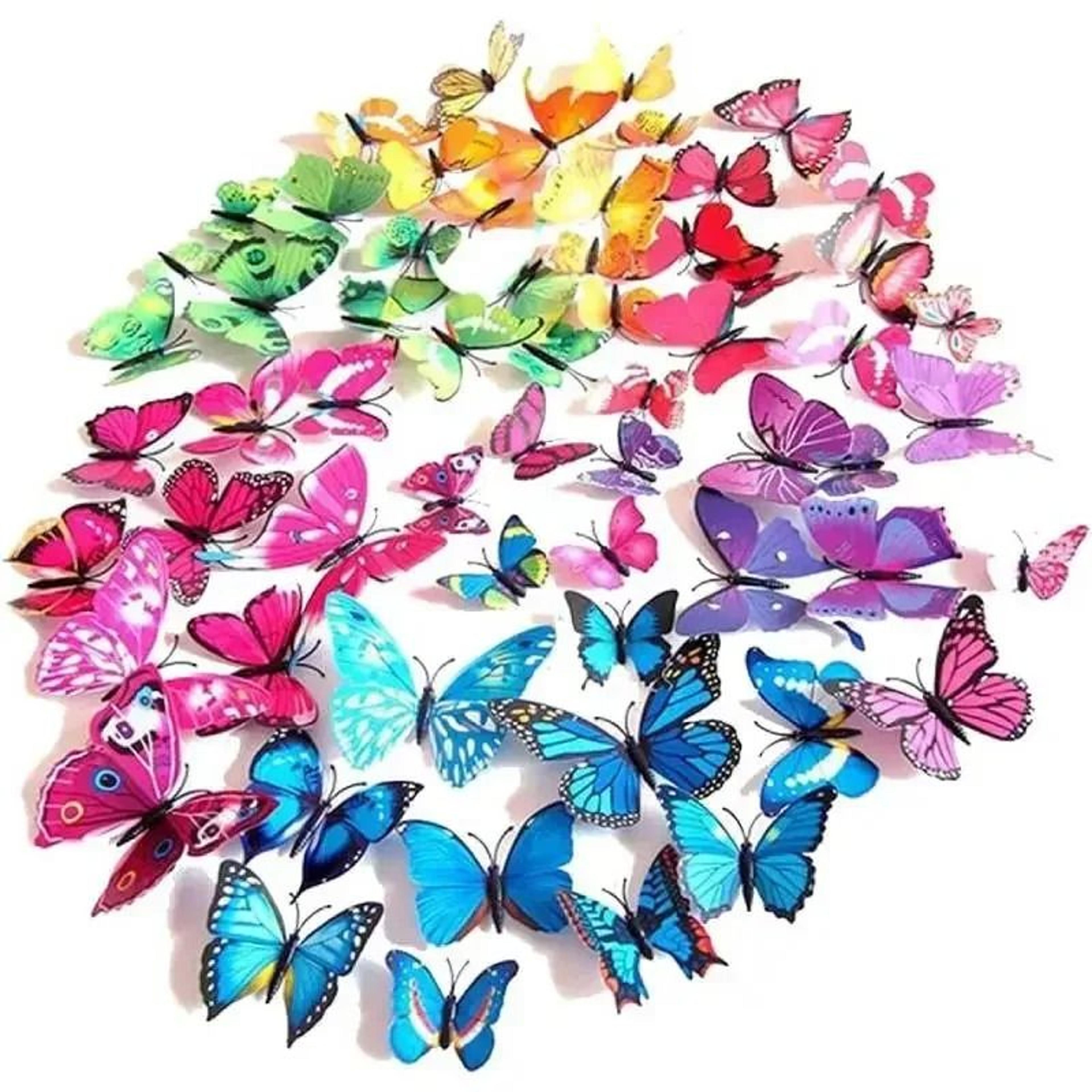 12-piece 3d butterfly wall sticker & craft decal set