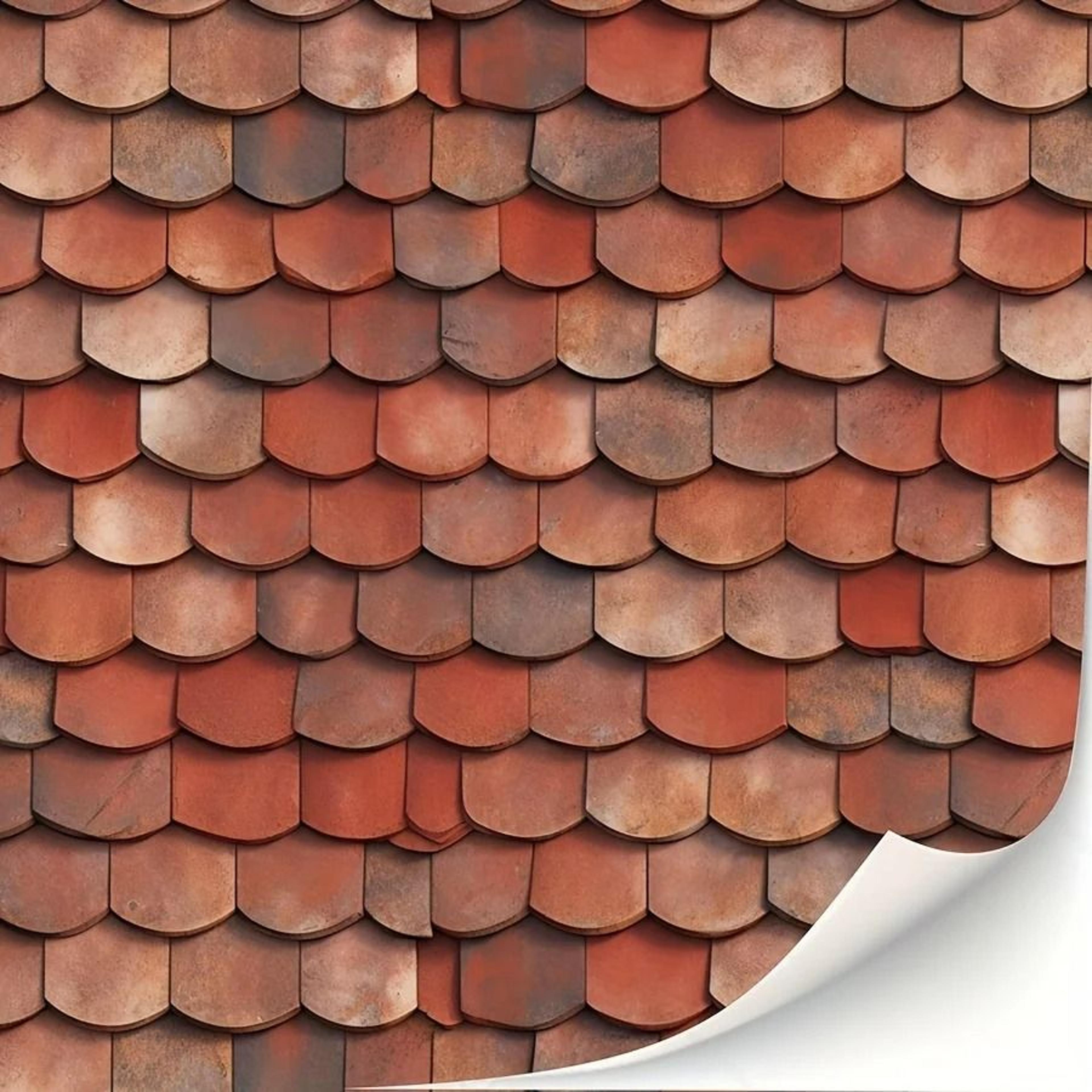 realistic pvc brick roof & wall model sheet sticker set