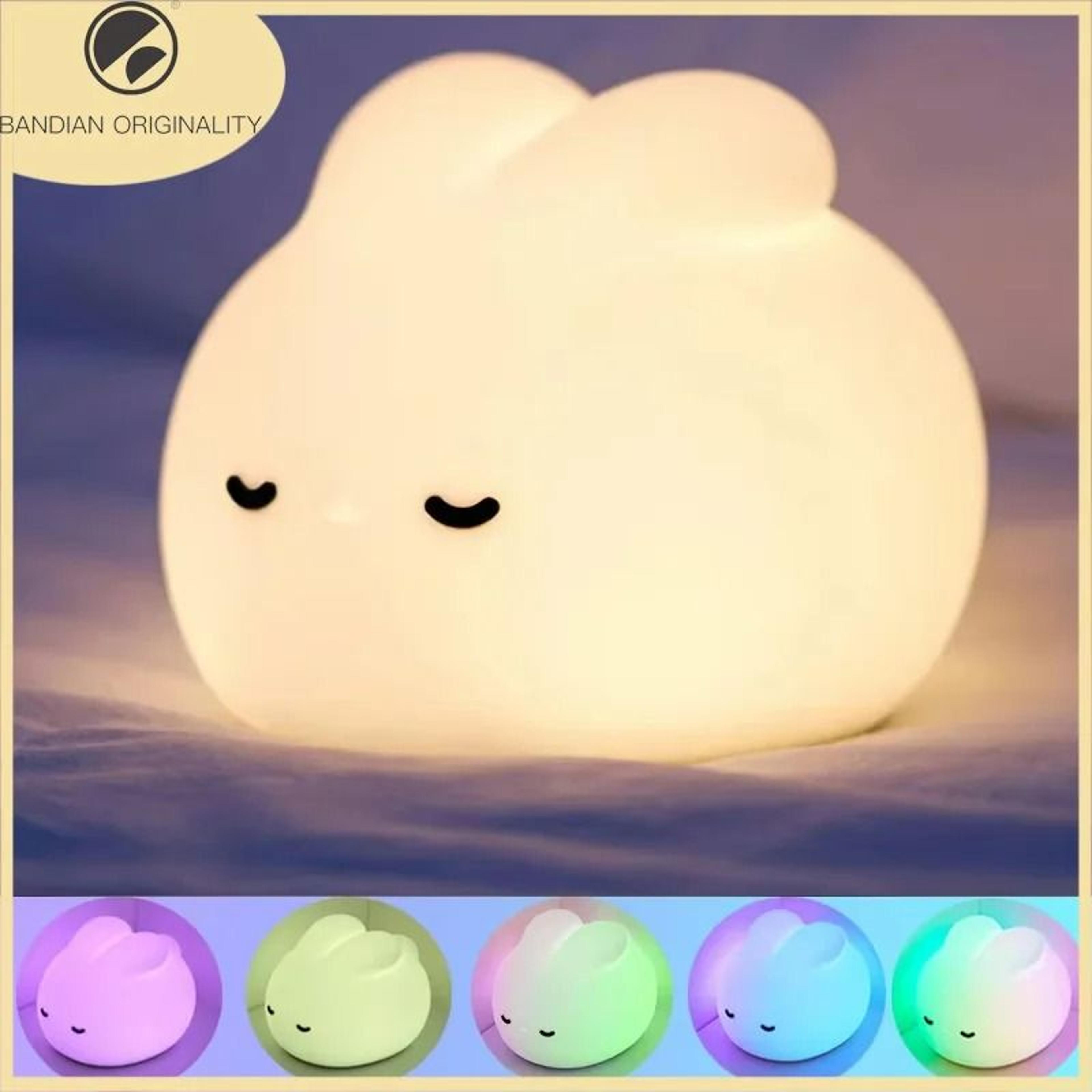 cute silicone bunny rechargeable led night light