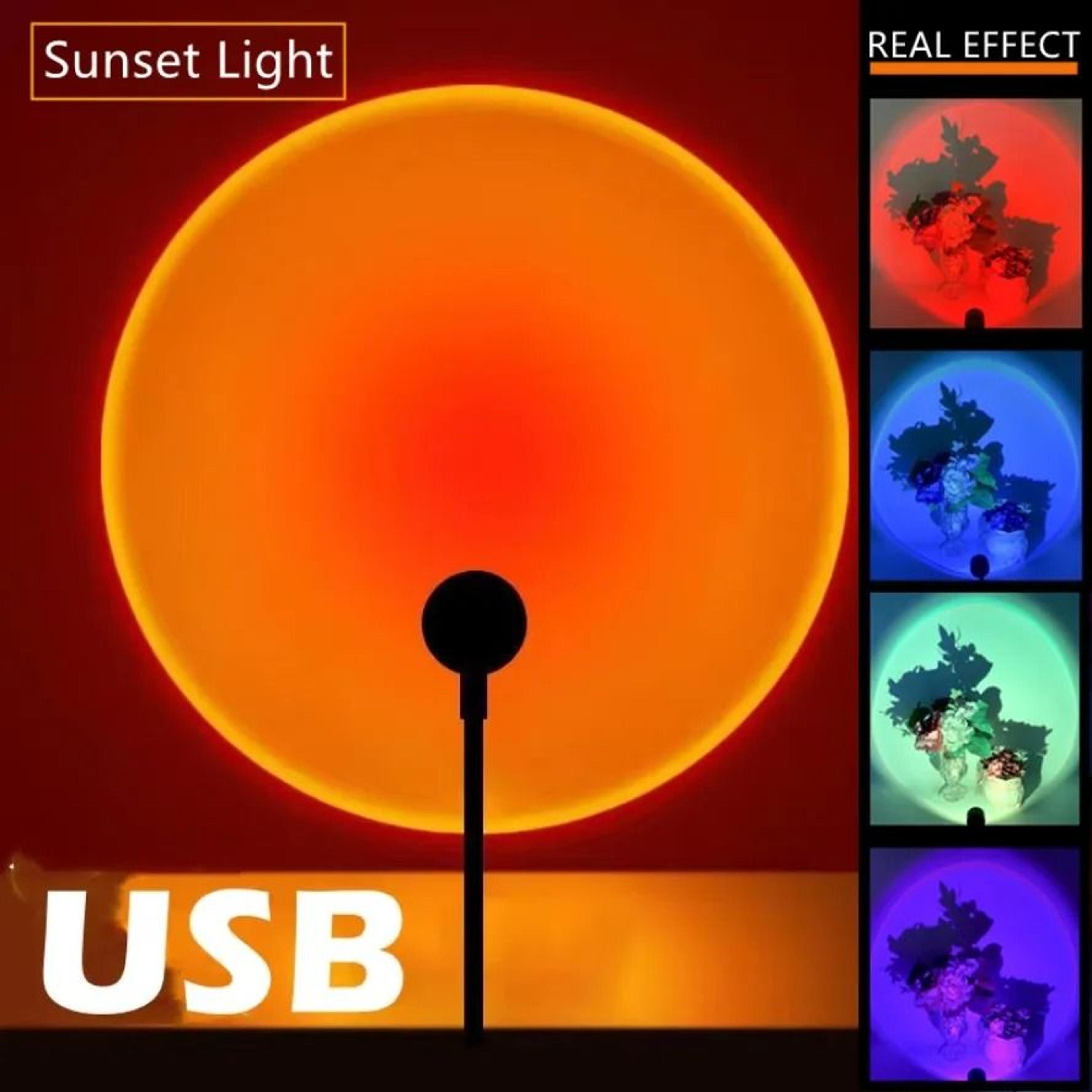 colorful usb sunset lamp led atmosphere projector