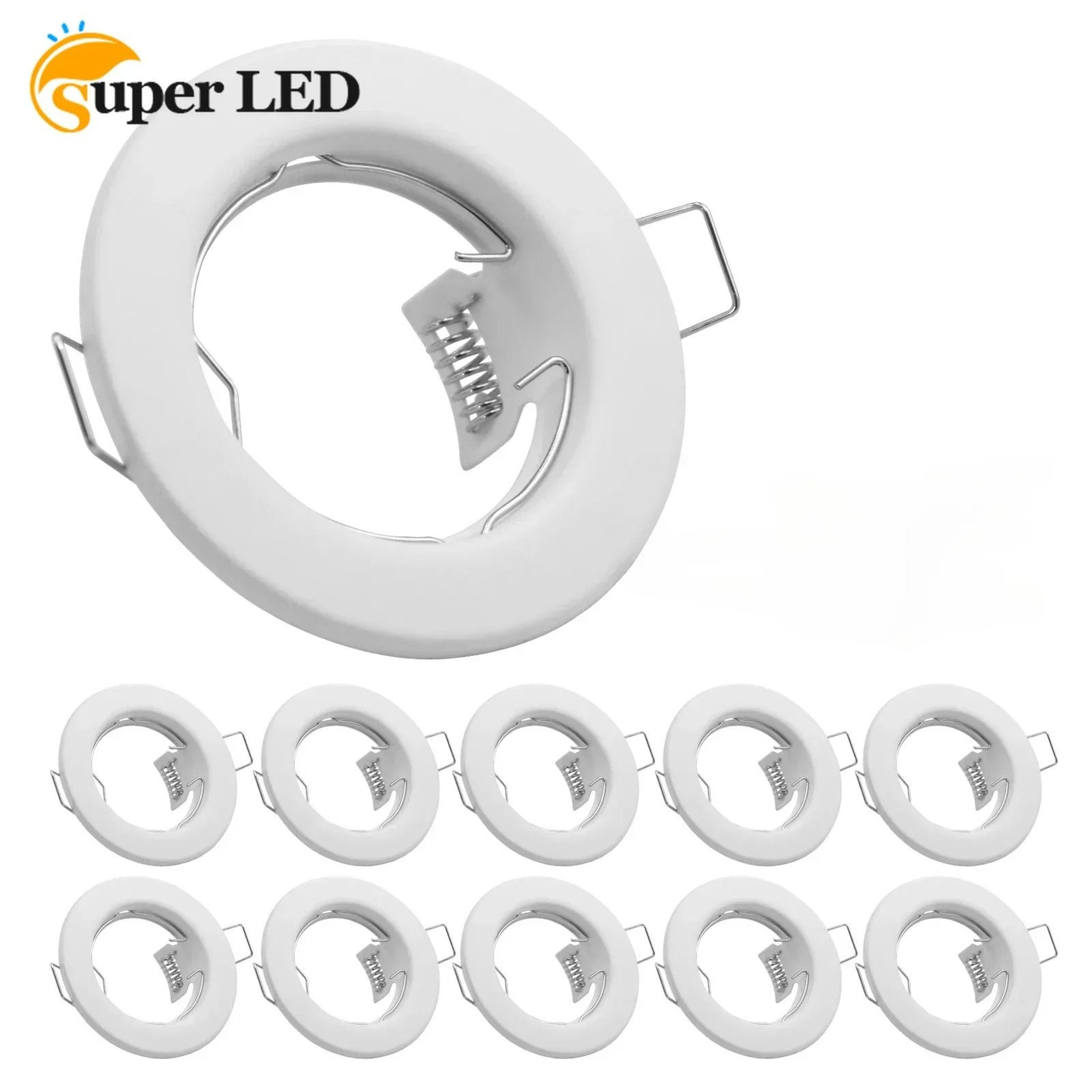 10-piece metal recessed gu10/mr16 spotlight frame trims
