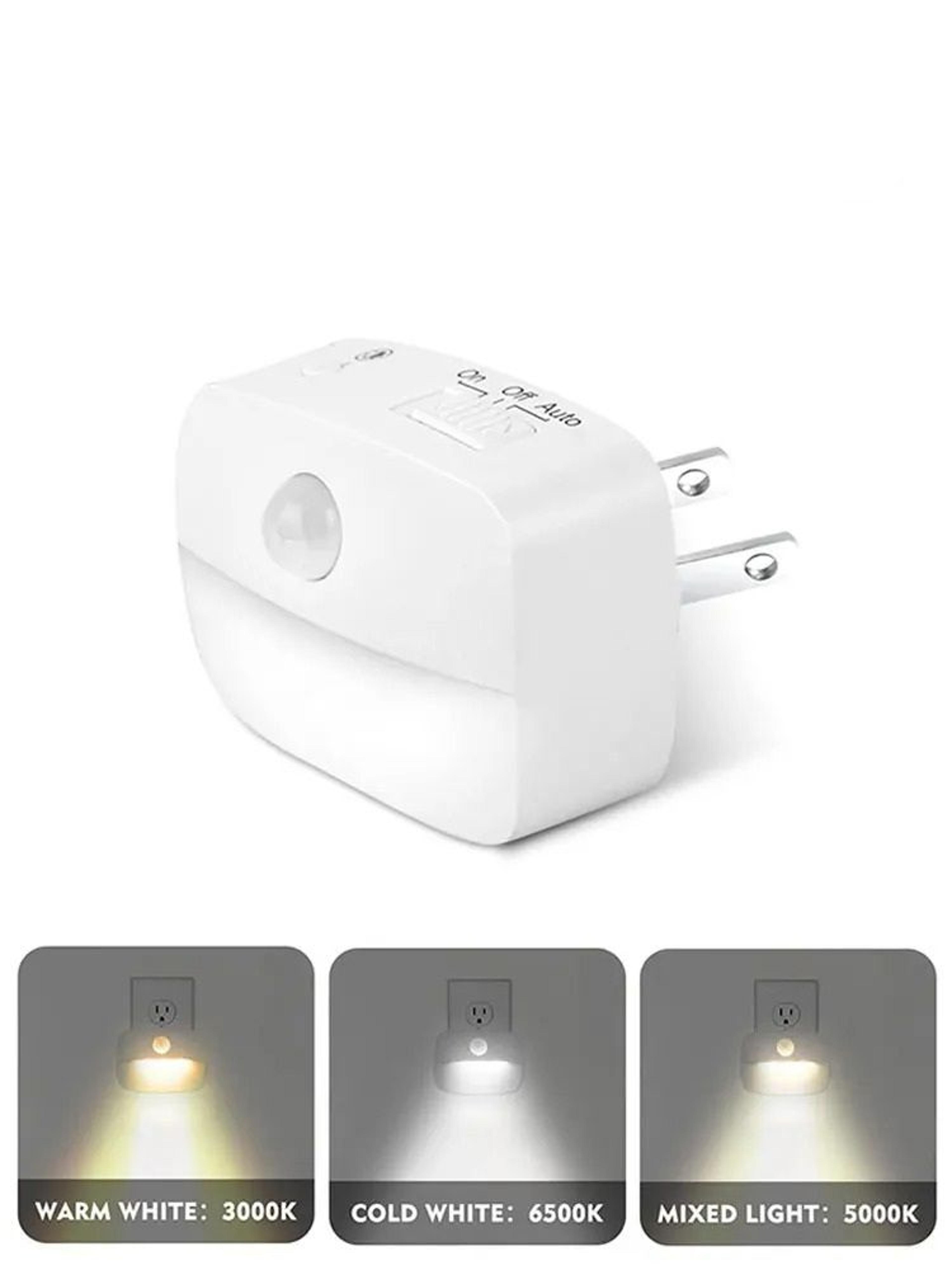 plug-in motion sensor led night light with 3 modes (us plug)
