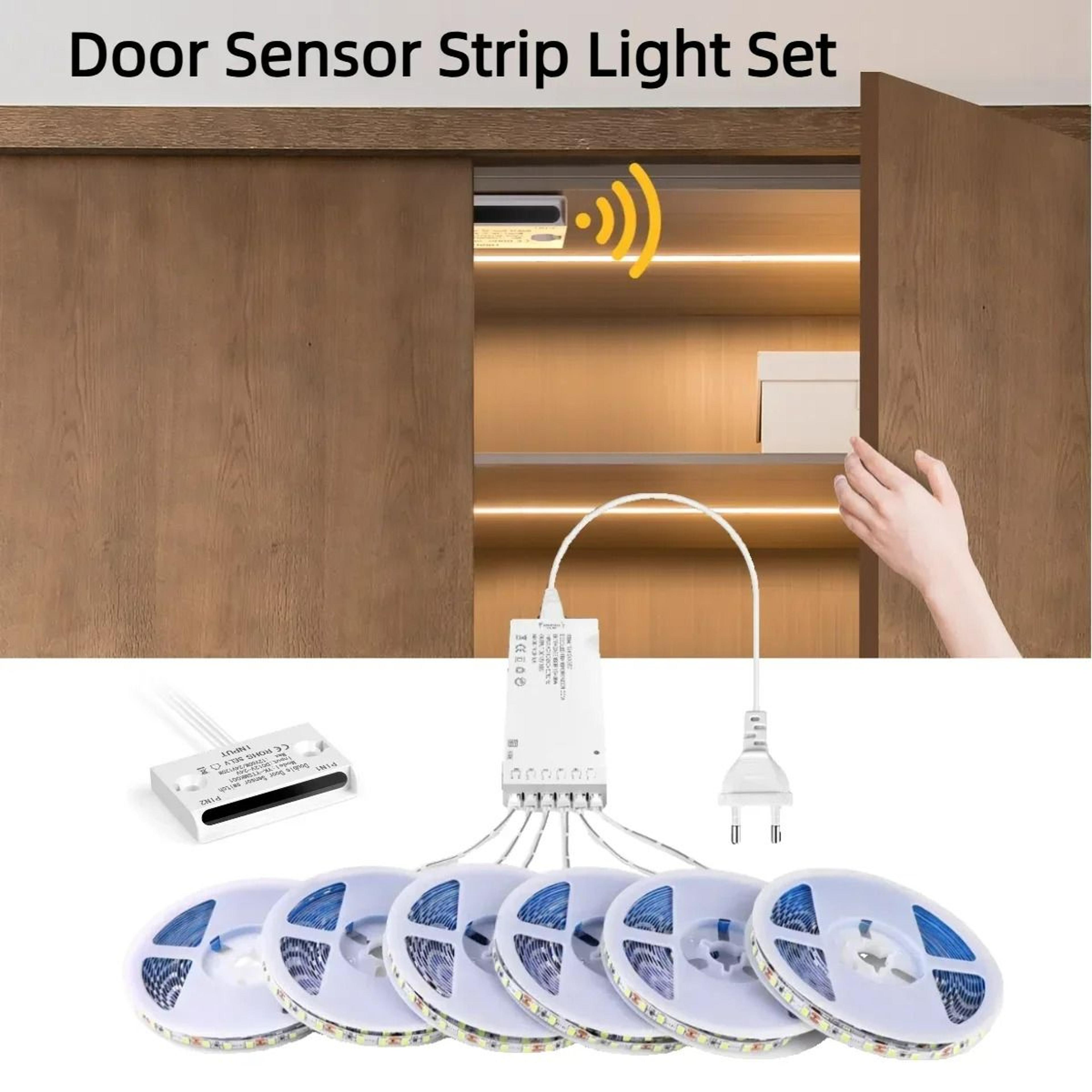 5-piece led strip set with smart door sensor switch
