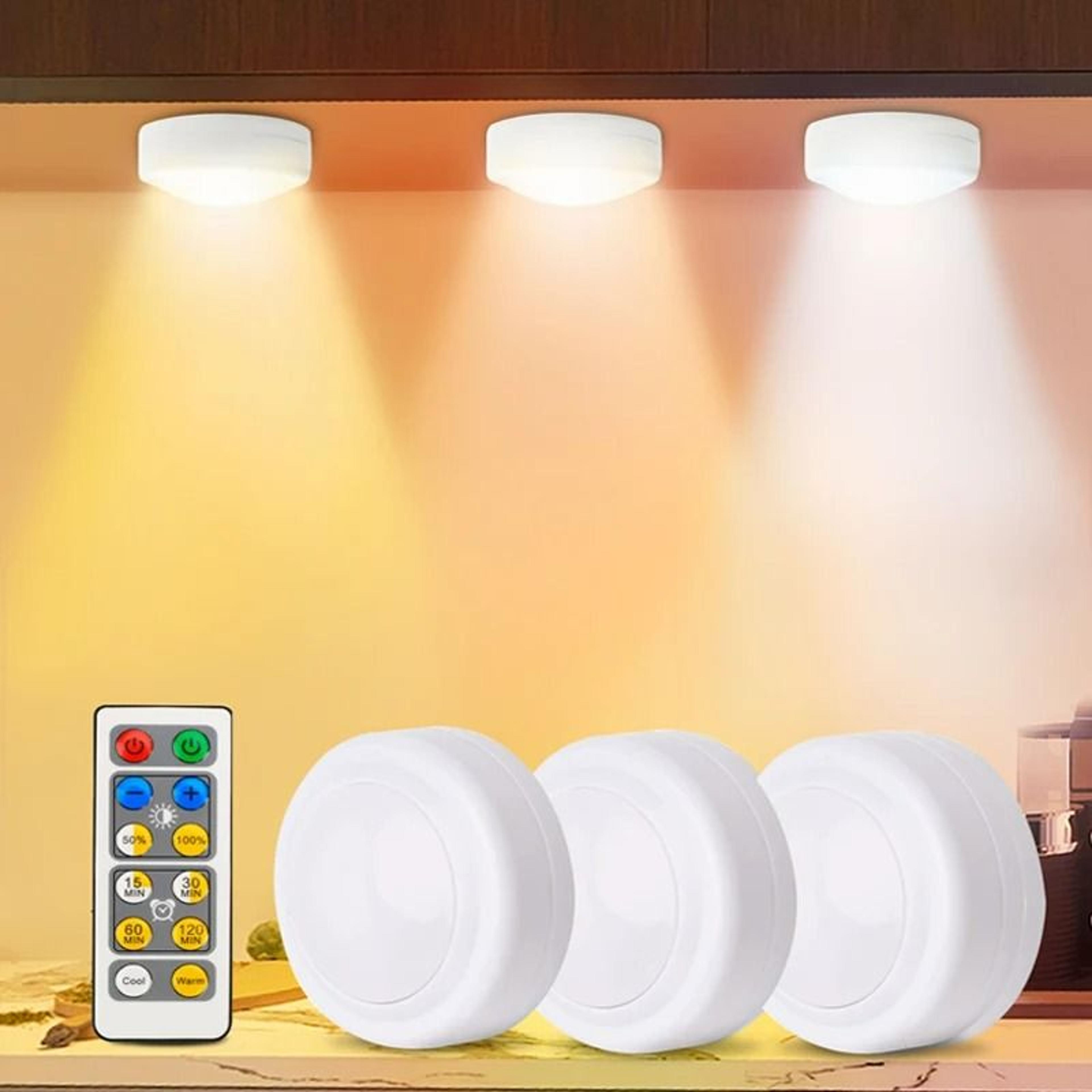 3-color temperature touch dimmable puck light