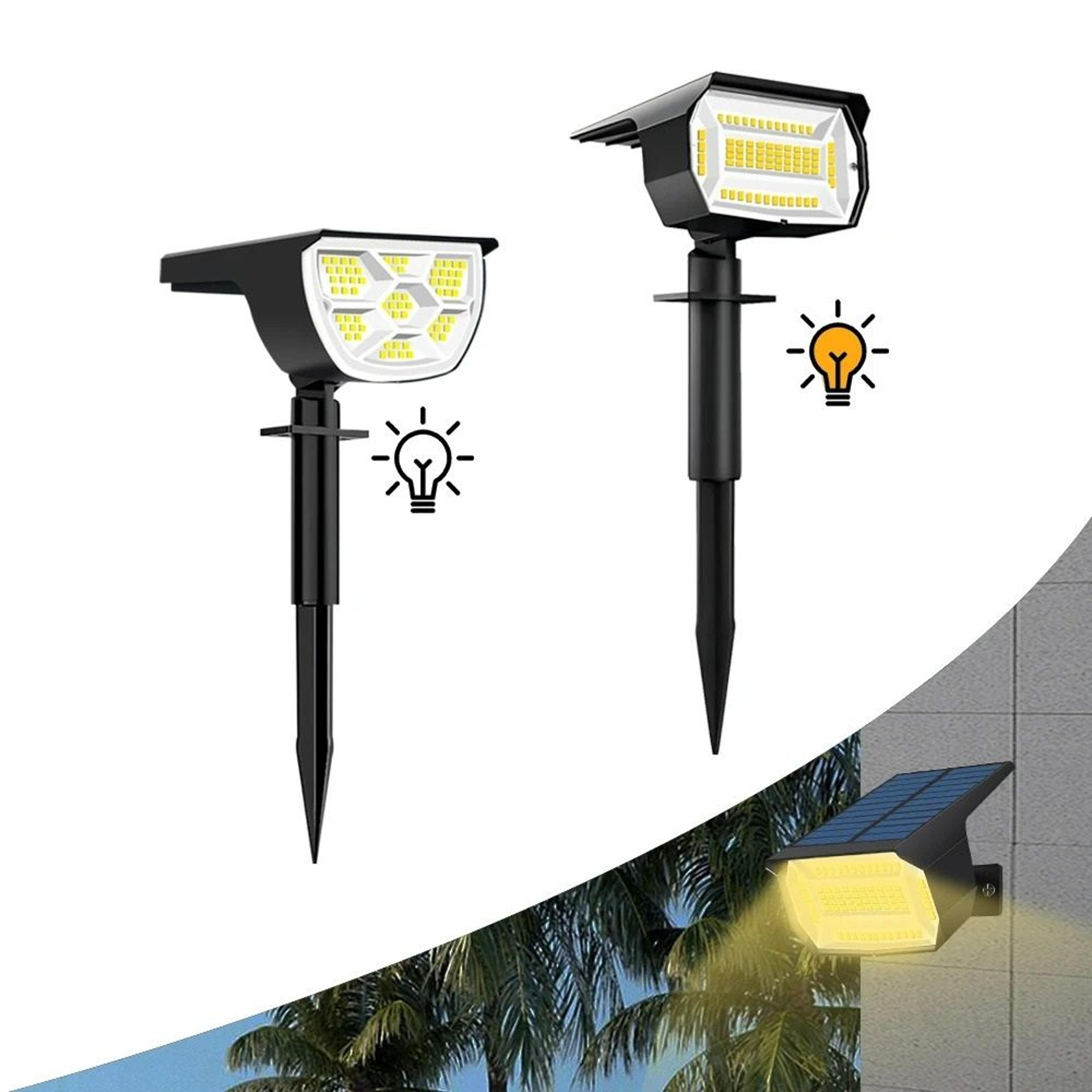 68/72 led outdoor waterproof solar landscape spotlight