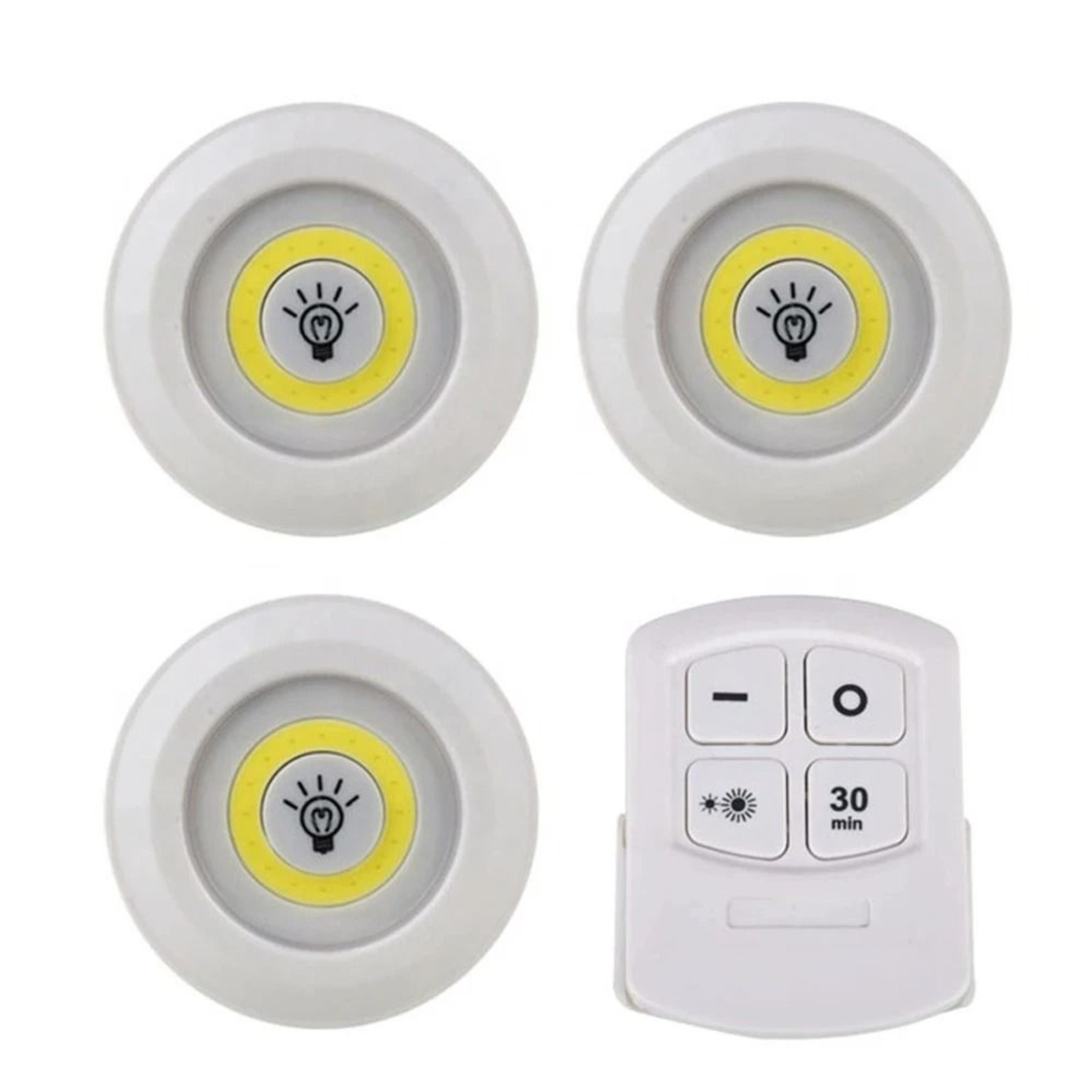 dimmable wireless led under cabinet light set remote control puck night lights
