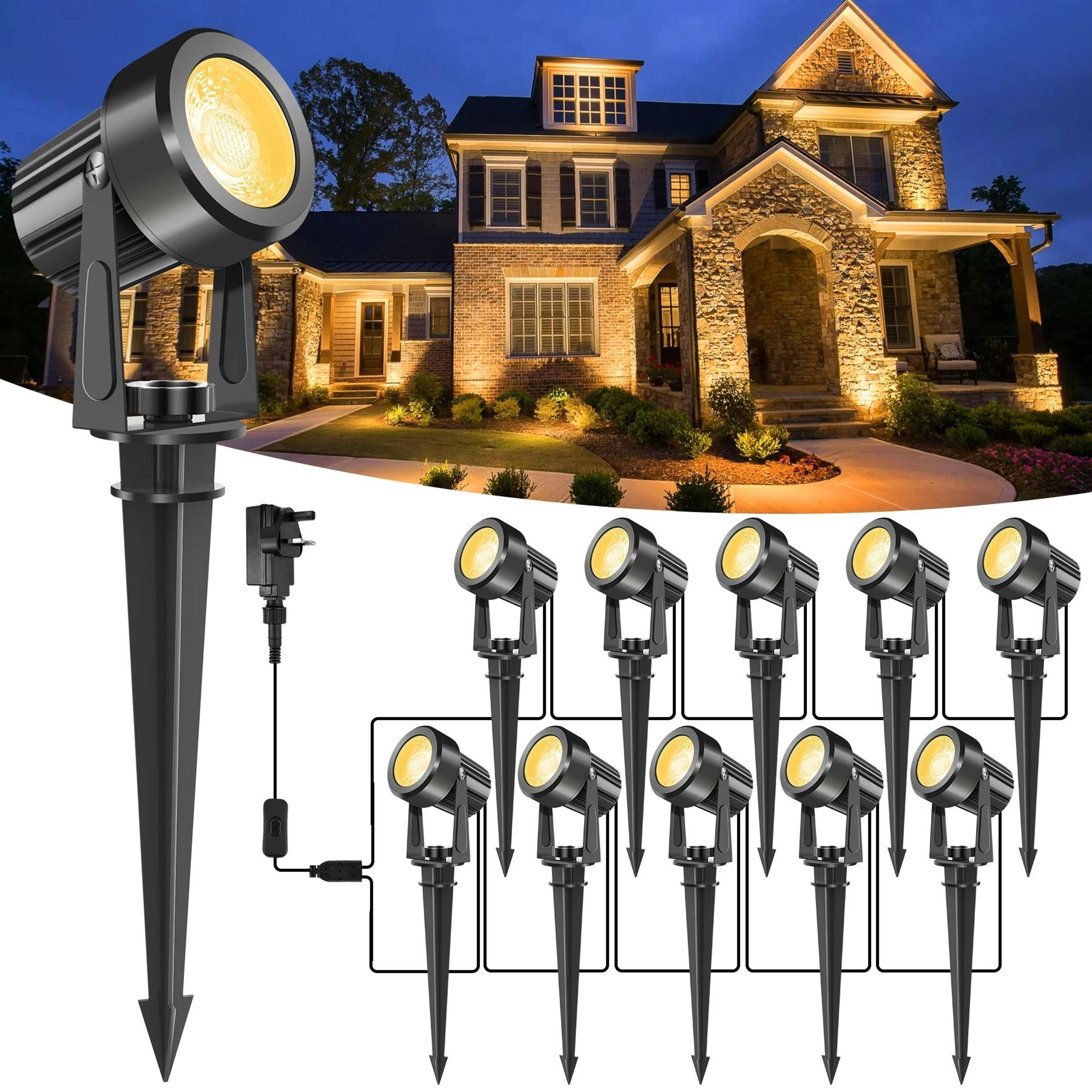 outdoor low voltage led landscape spotlight kit waterproof garden light