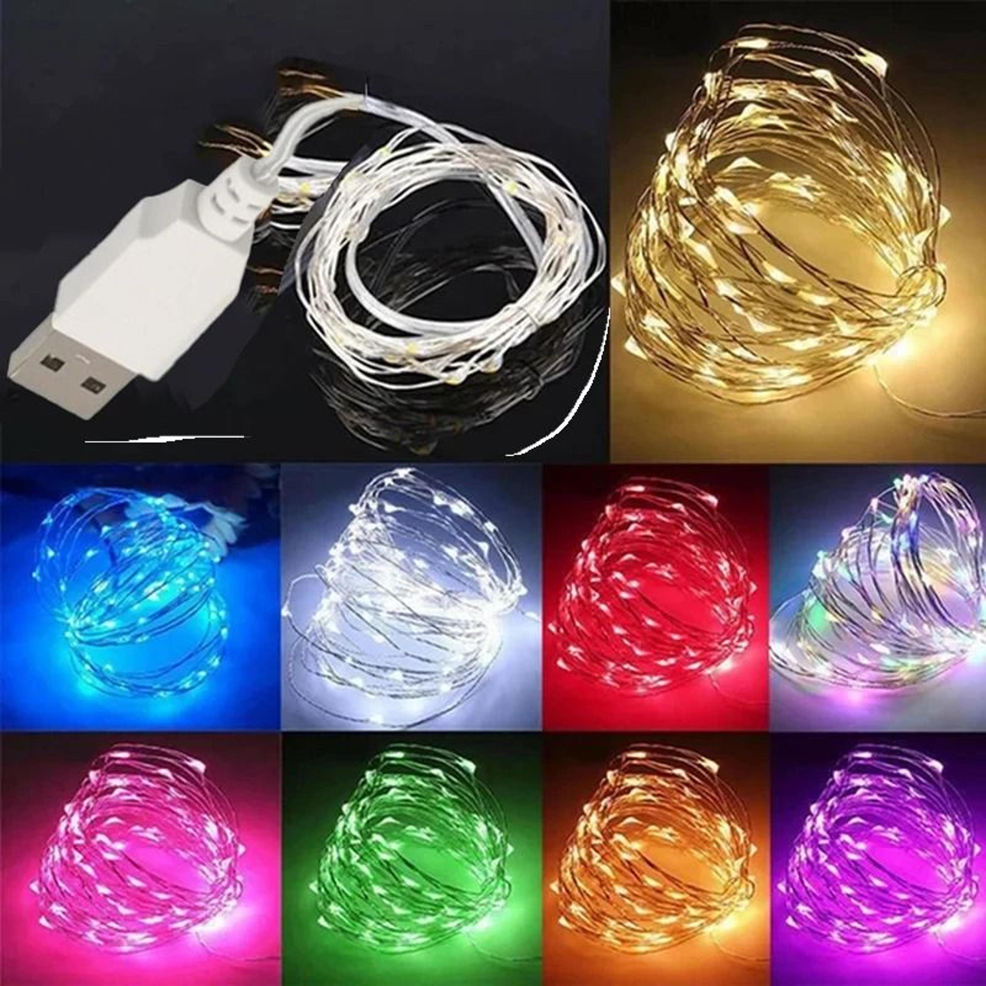 battery-powered copper wire fairy led light string garland
