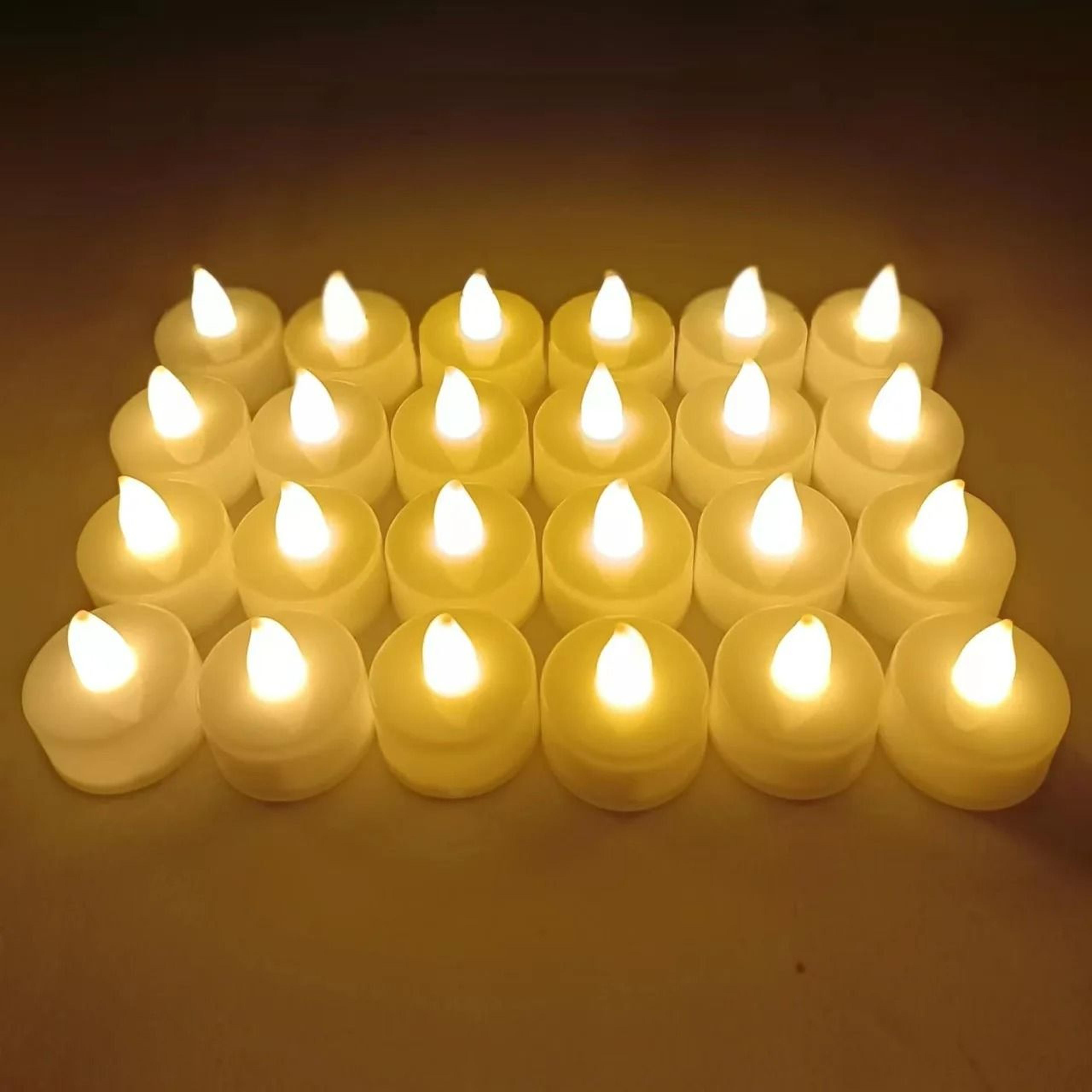 flameless led tea light candles warm white battery-operated pack