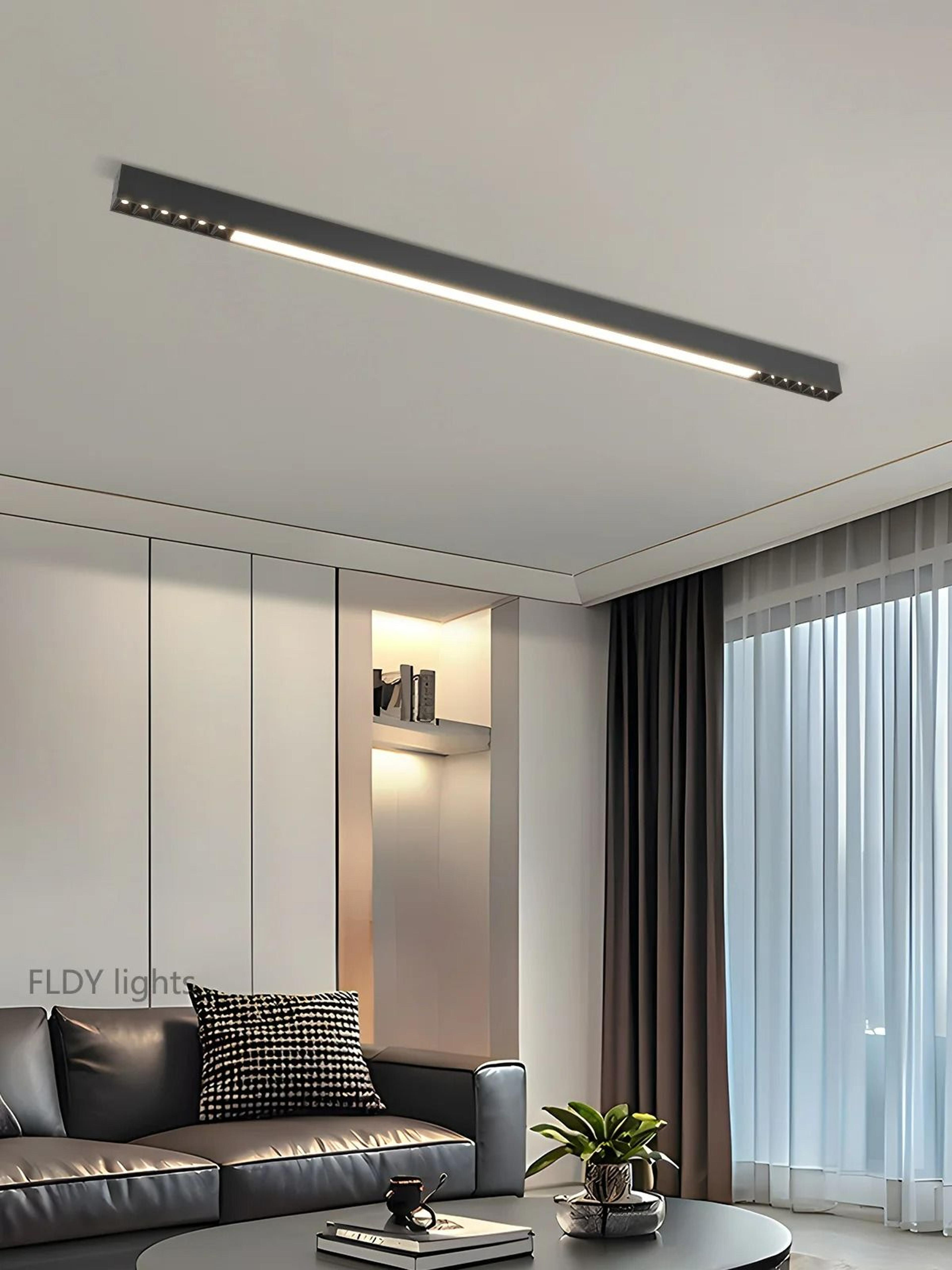 modern minimalist led linear ceiling lamp fixture