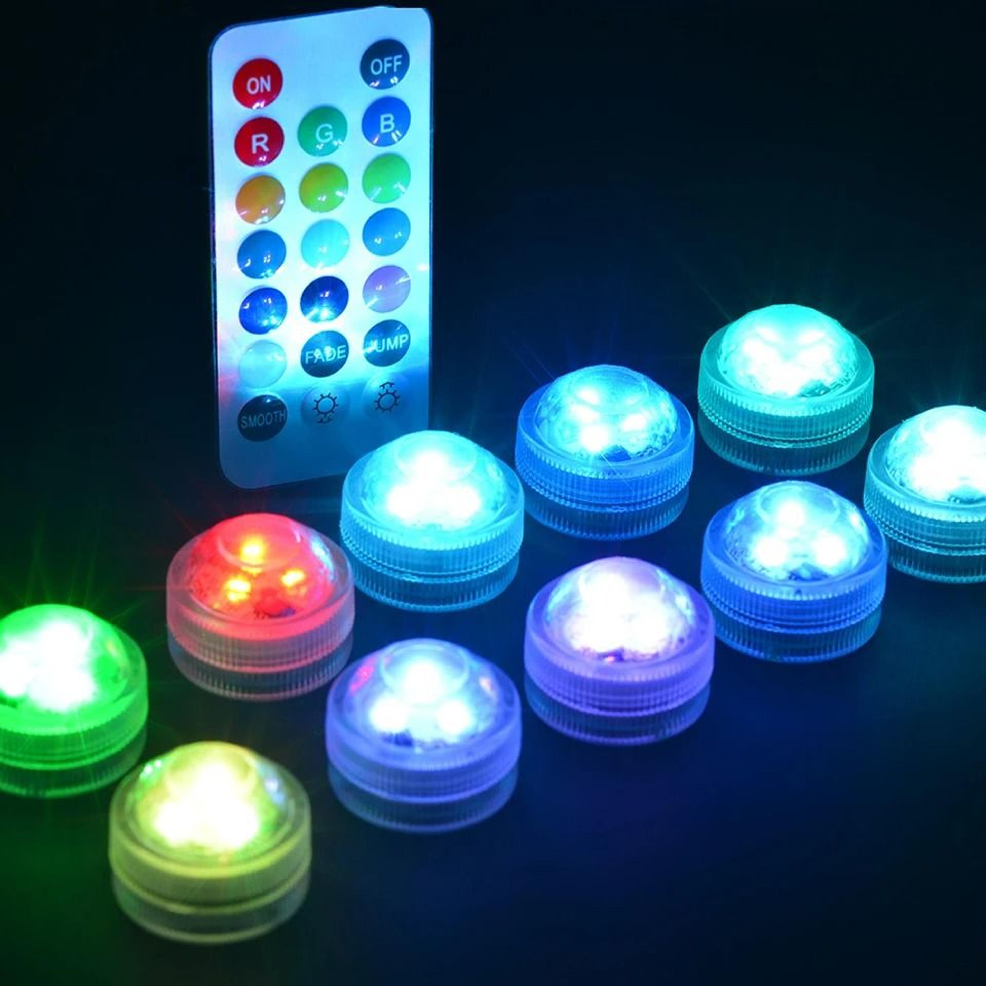 submersible rgb led underwater light set with remote control