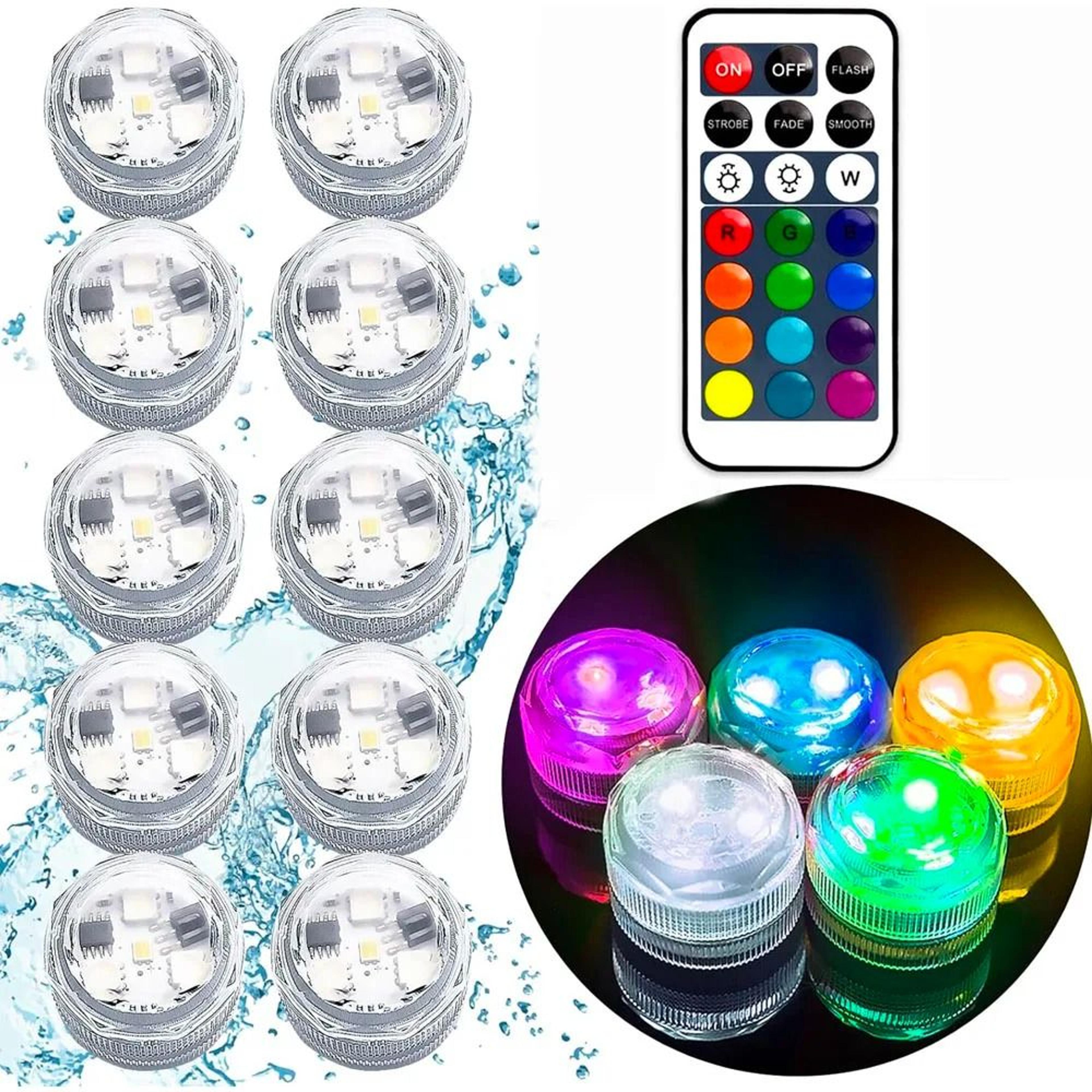 mini submersible waterproof led tea light candles with remote control