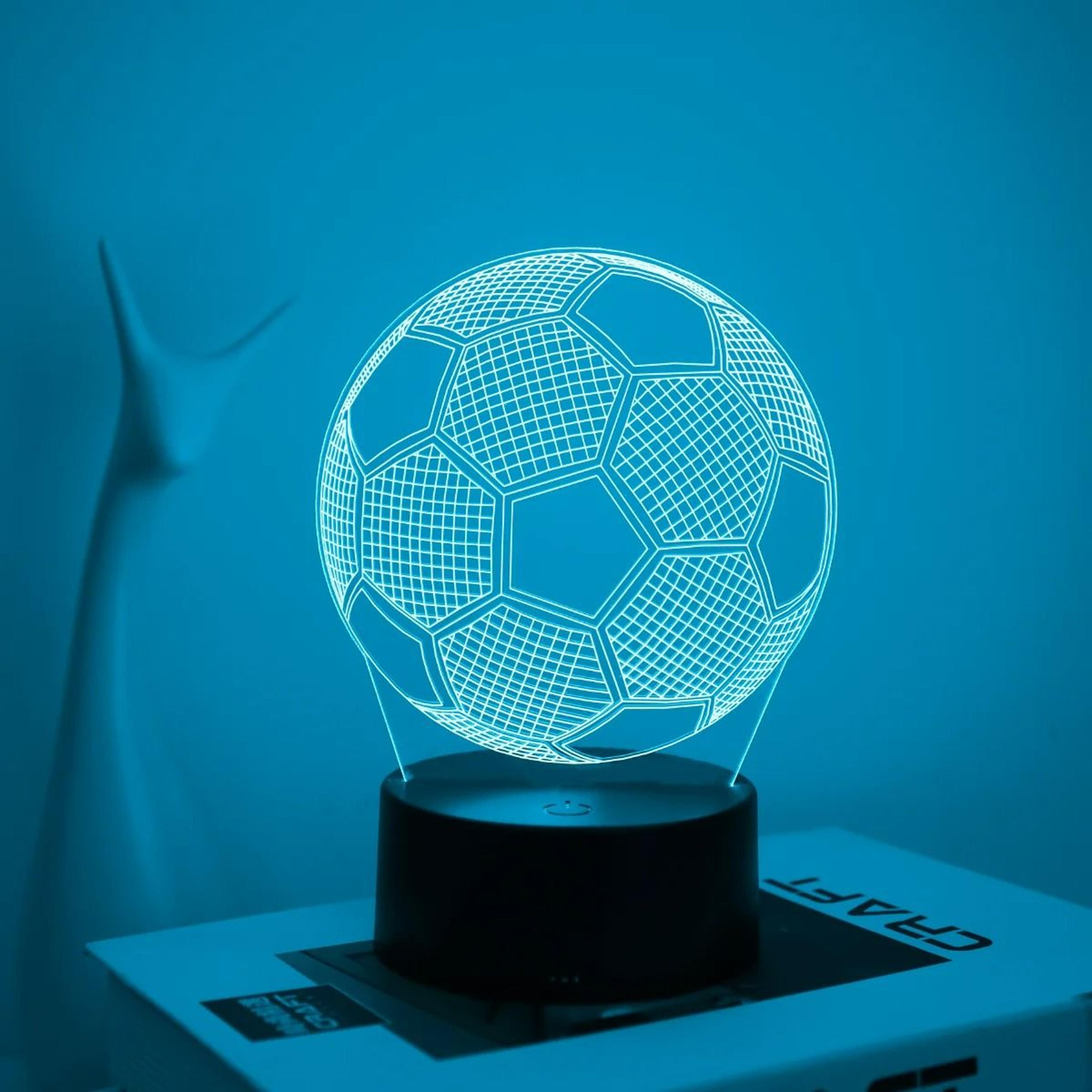 3d optical illusion football led night light