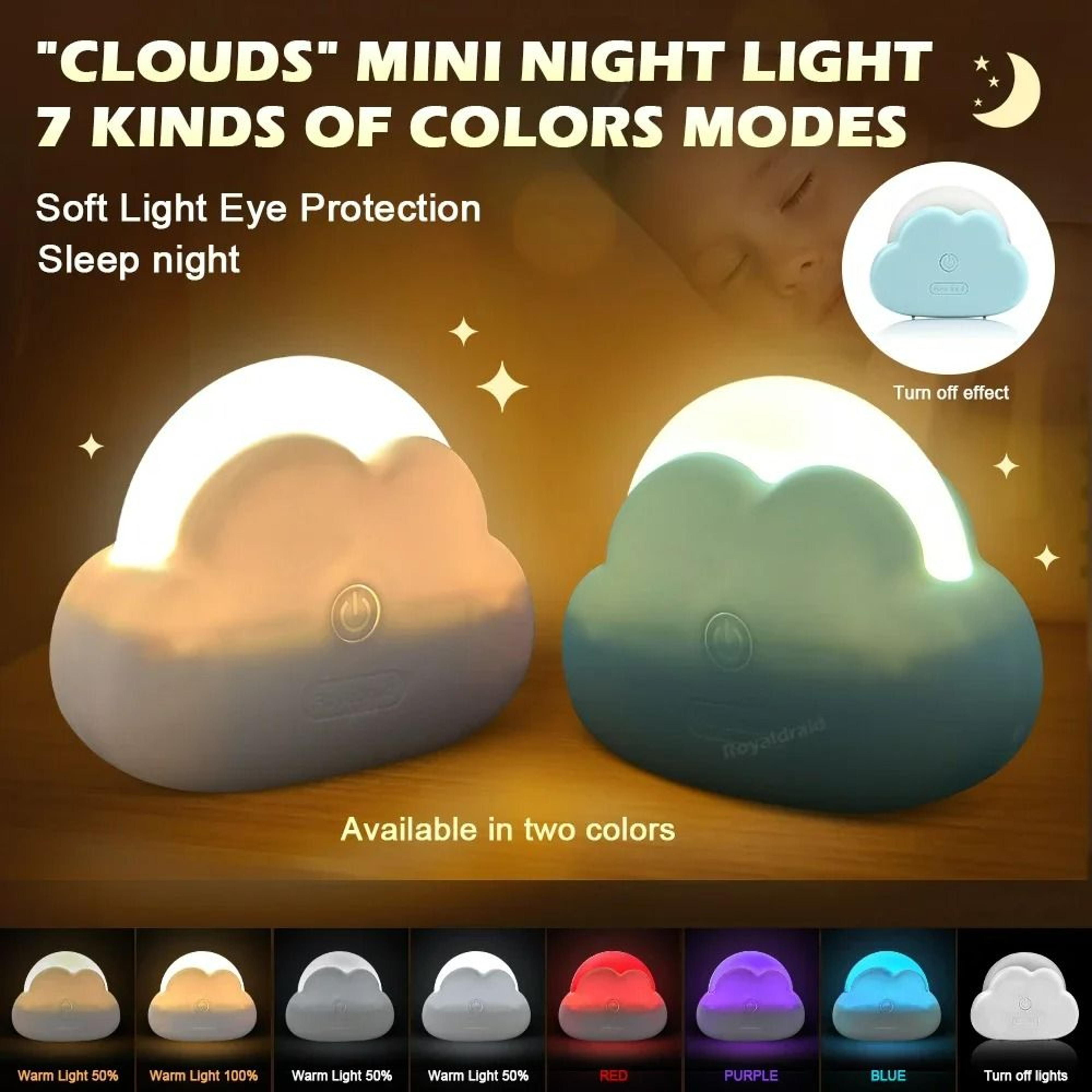 creative cloud mini usb rechargeable led night light