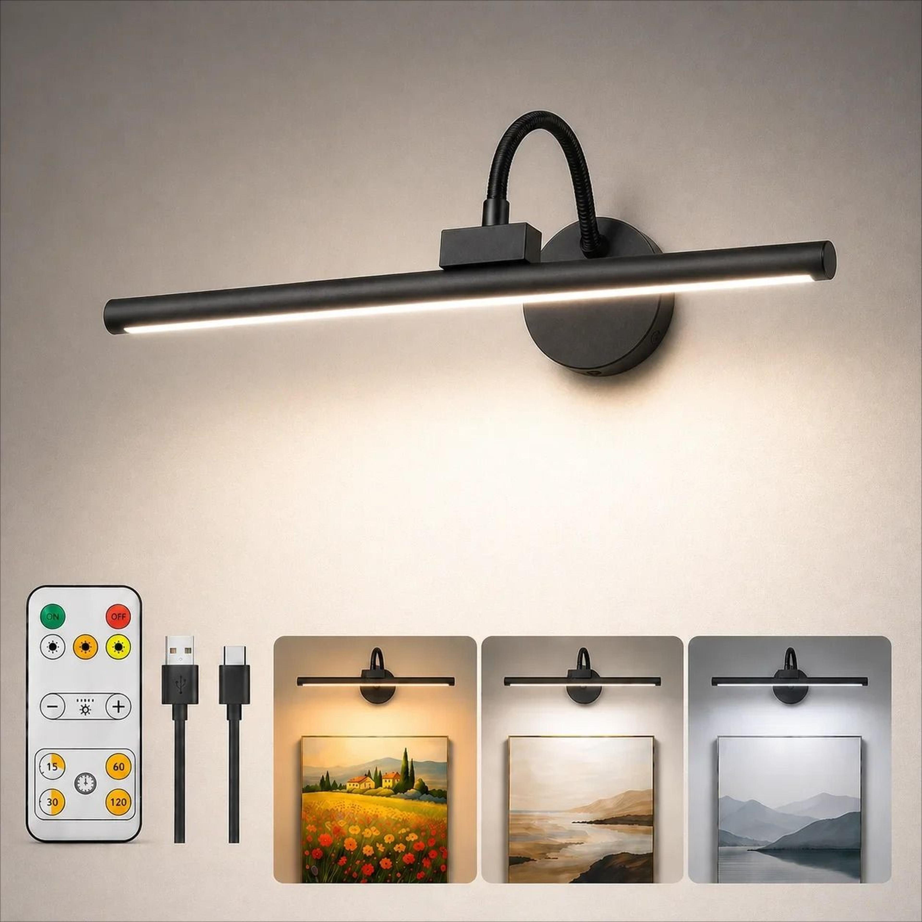 led wireless picture & artwork light with remote