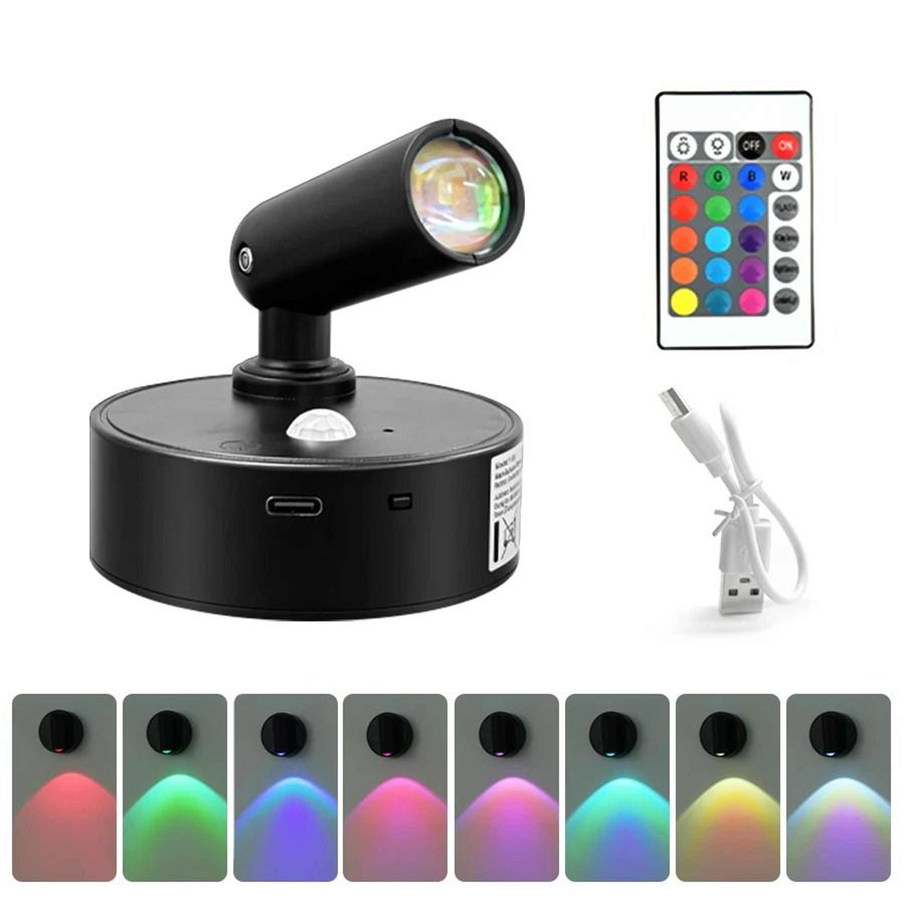 rechargeable rgb led wireless magnetic wall spotlight