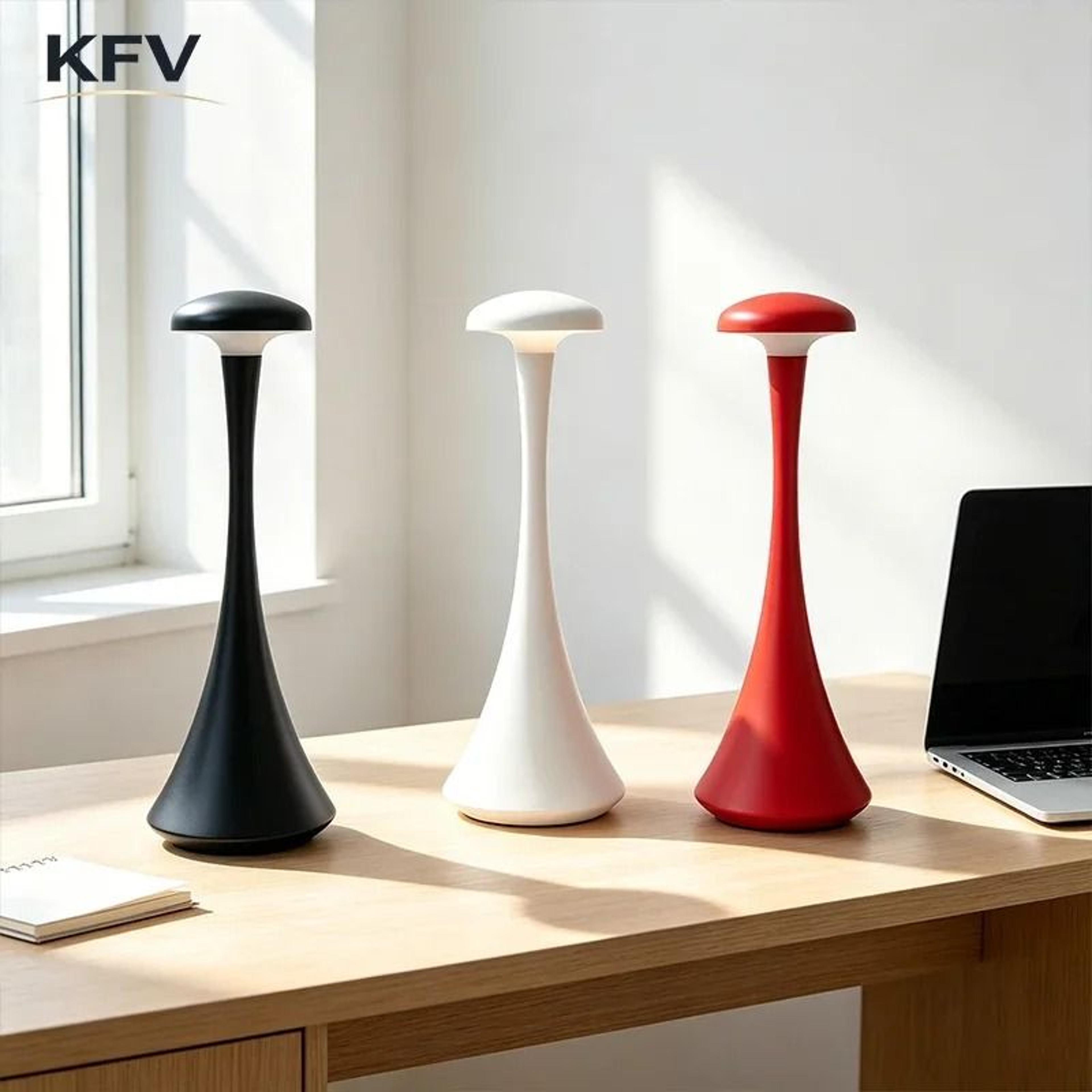 modern mushroom rechargeable wireless touch table lamp